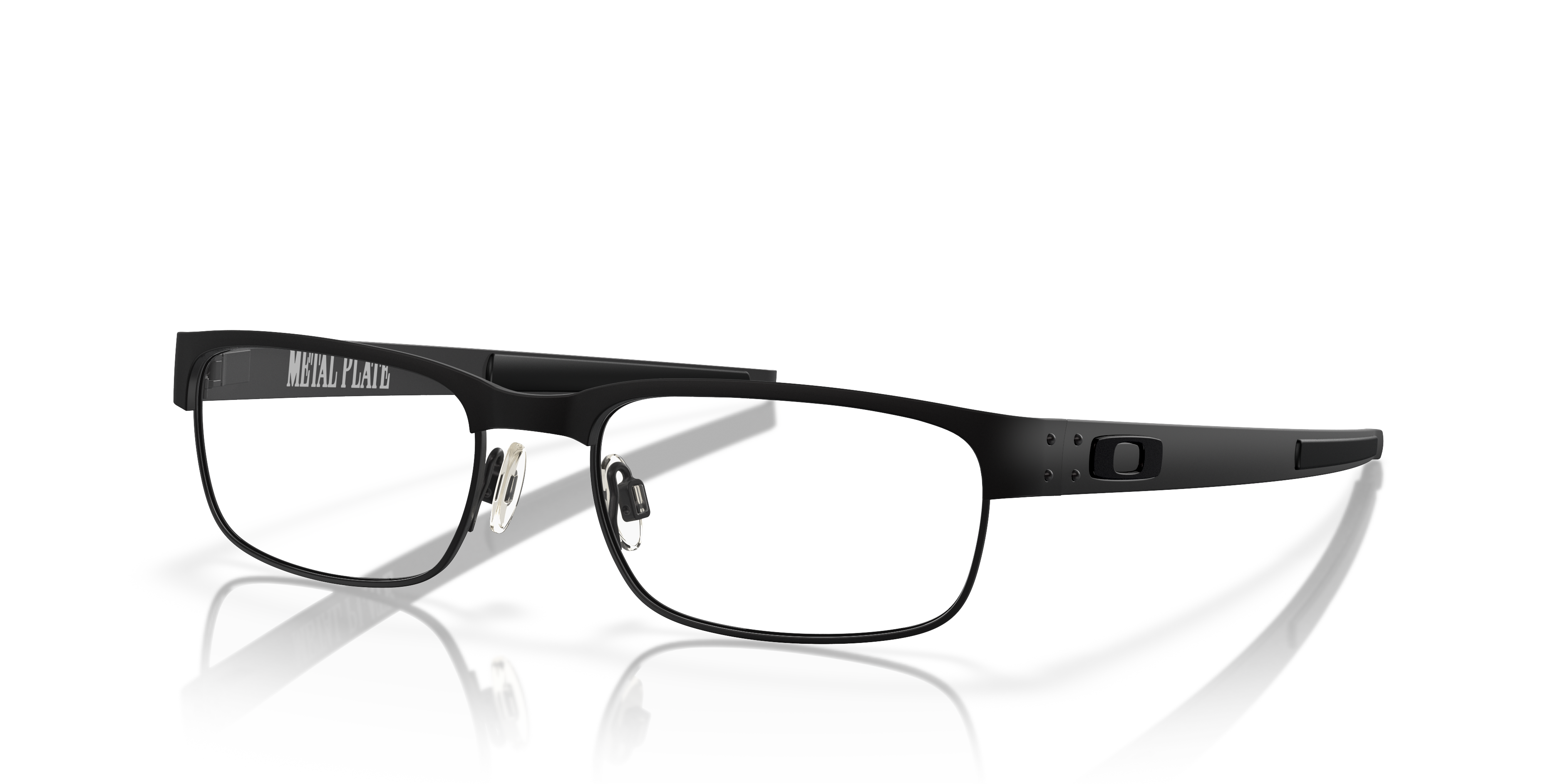 Oakley OX5038 Metal Plate Men's Rectangle Eyeglass Frames - Matte Black Frame