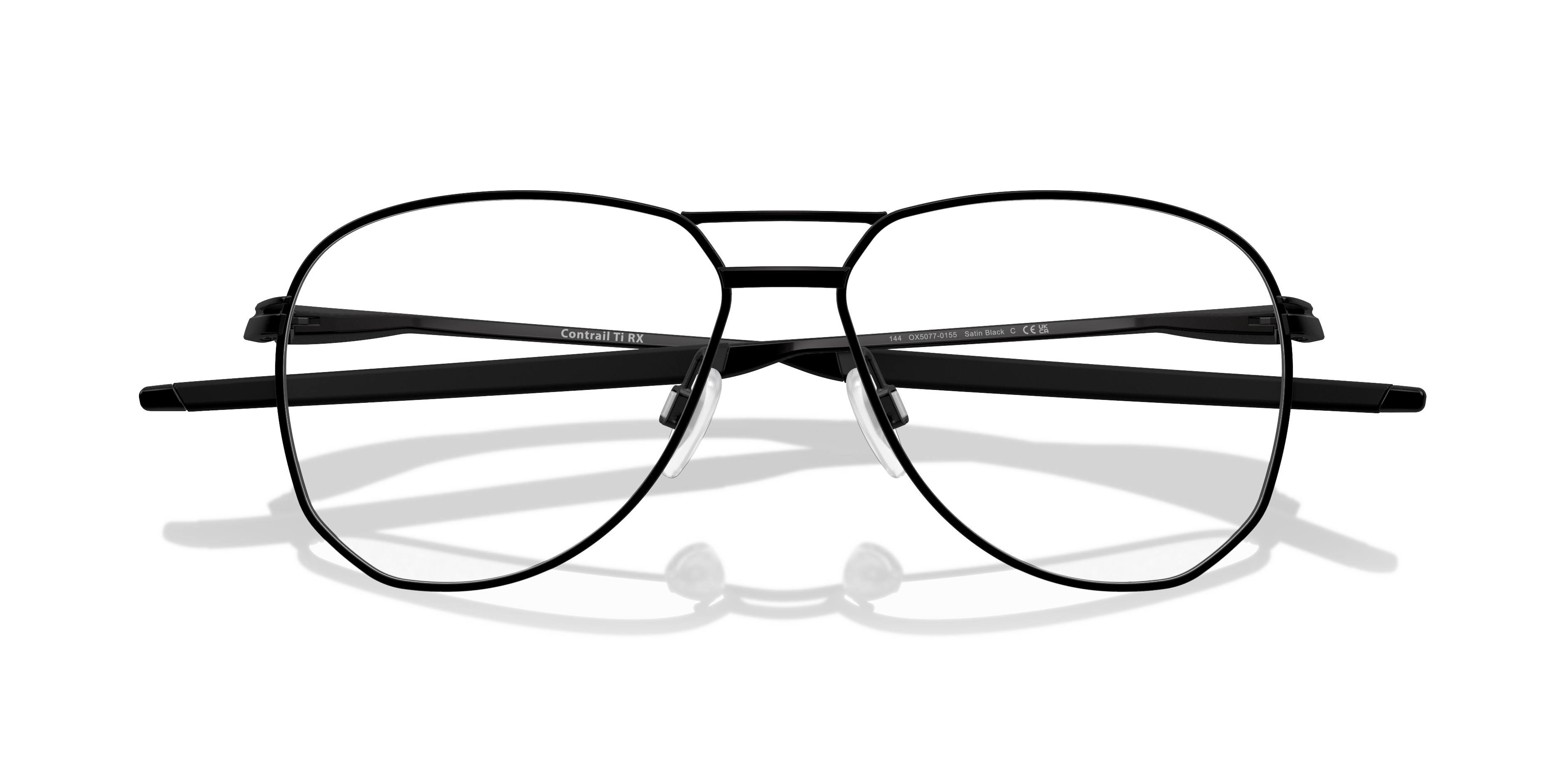 Oakley OX5077 Contrail TI Men's Round Eyeglass Frames - Satin Black Frame