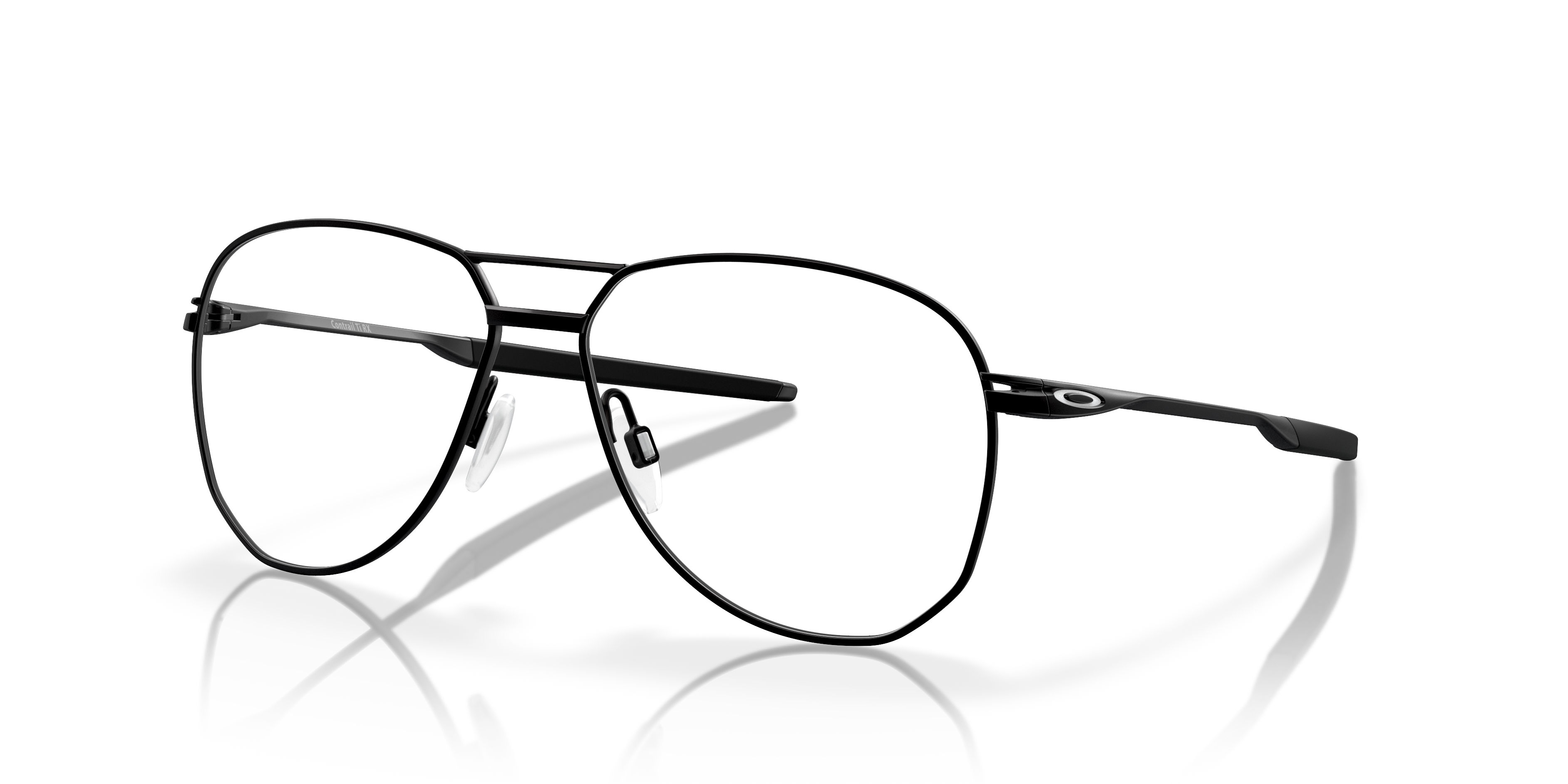 Oakley OX5077 Contrail TI Men's Round Eyeglass Frames - Satin Black Frame