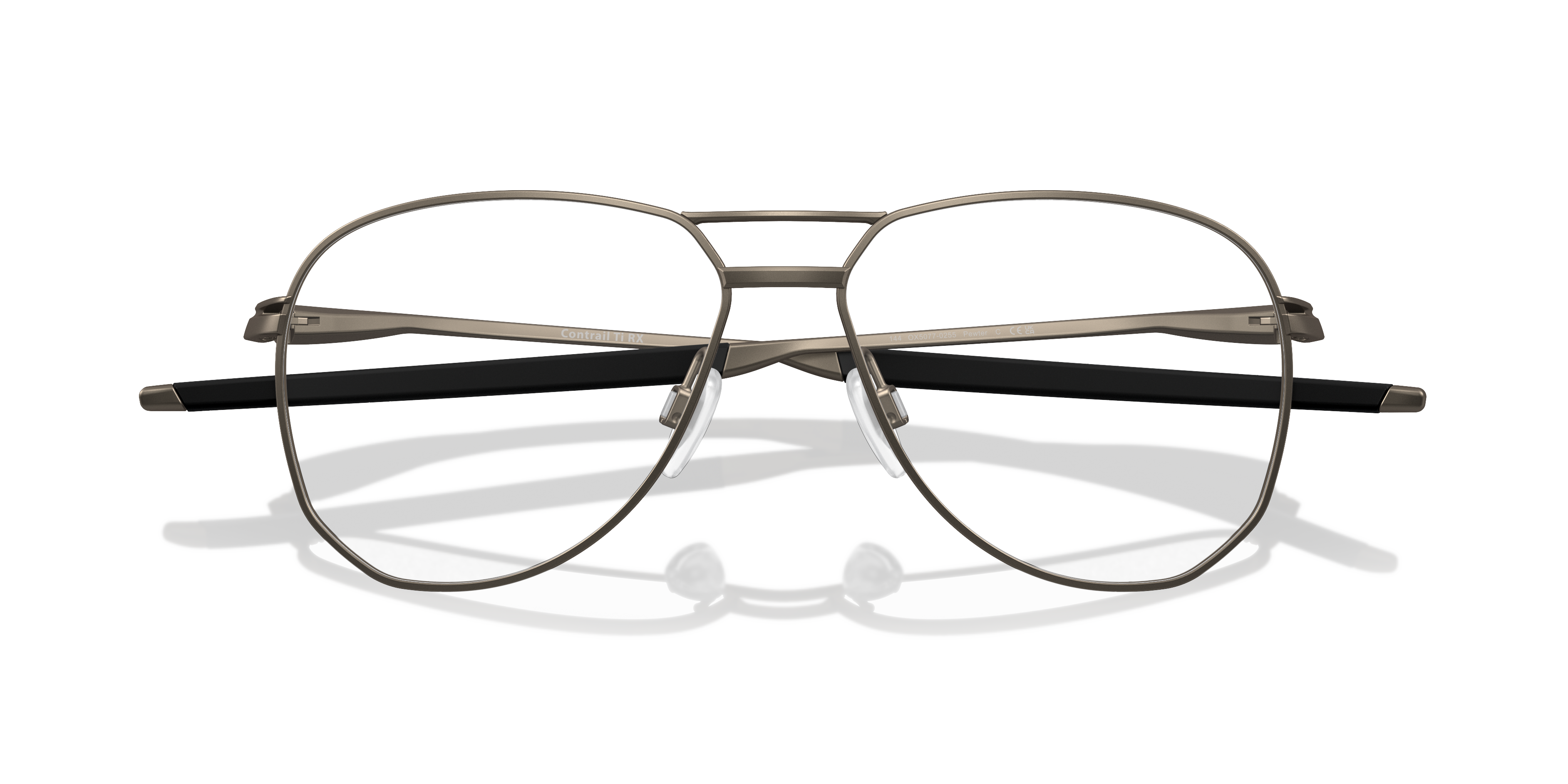 Oakley OX5077 Contrail TI Men's Round Eyeglass Frames - Satin Black Frame