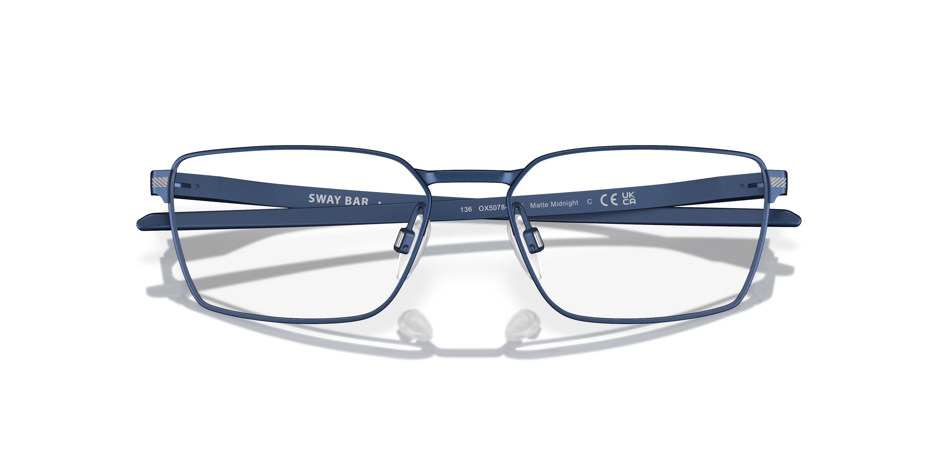 Oakley OX5078 Sway Bar Men's Rectangle Eyeglass Frames - Matte Midnight Frame