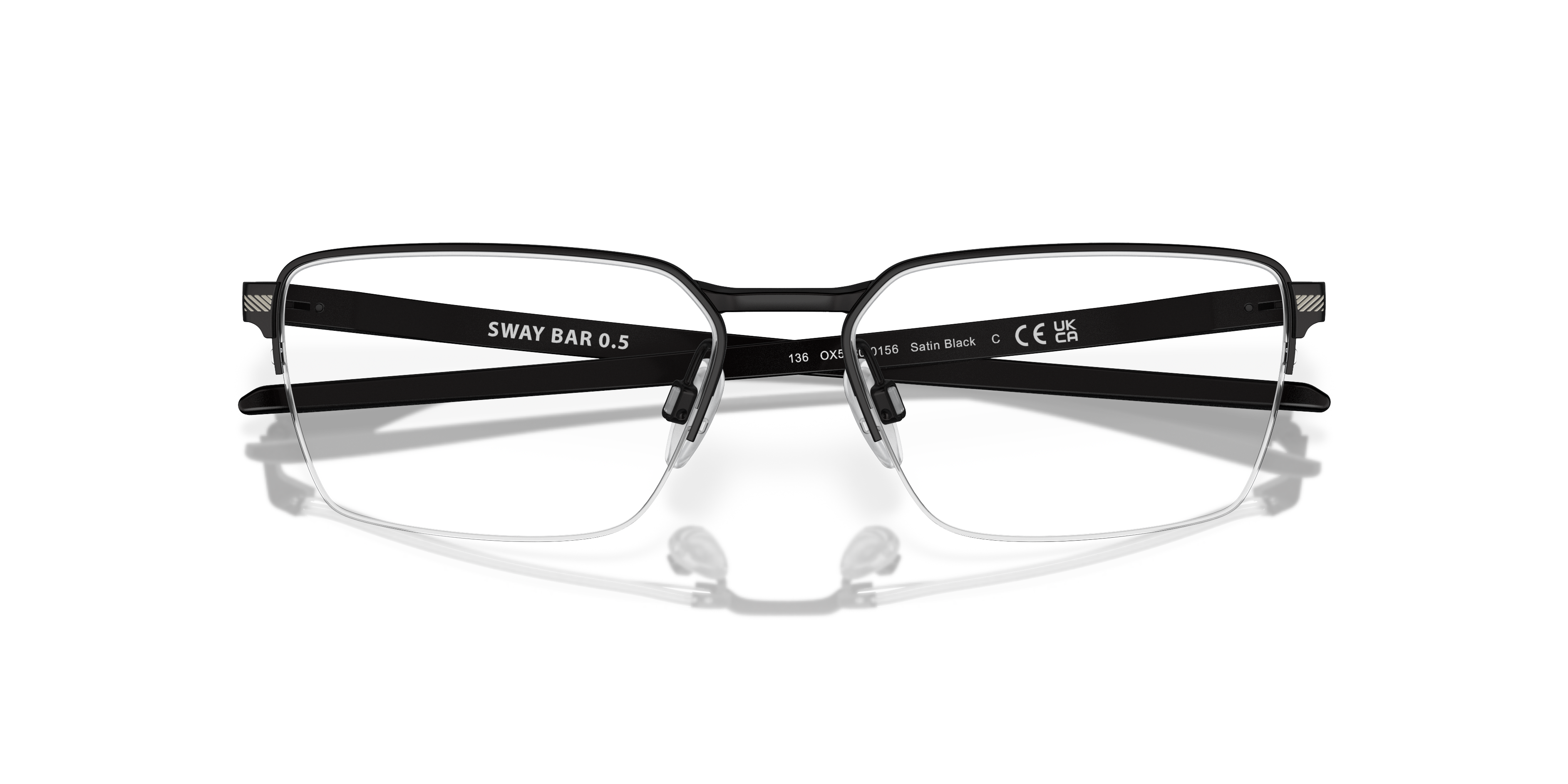 Oakley OX5080 Sway Bar 0.5 Men's Rectangle Eyeglass Frames - Matte Midnight Frame