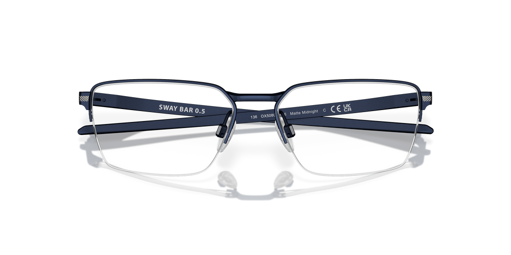 Oakley OX5080 Sway Bar 0.5 Men's Rectangle Eyeglass Frames - Matte Midnight Frame
