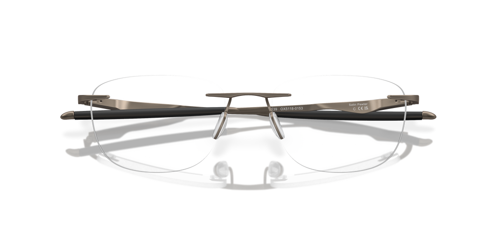 Oakley OX5118 Wingfold EVR Men's Rectangle Eyeglass Frames - Satin Pewter Frame