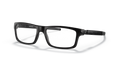 Oakley OX8026 Currency Men's Rectangle Eyeglass Frames - Satin Black Frame