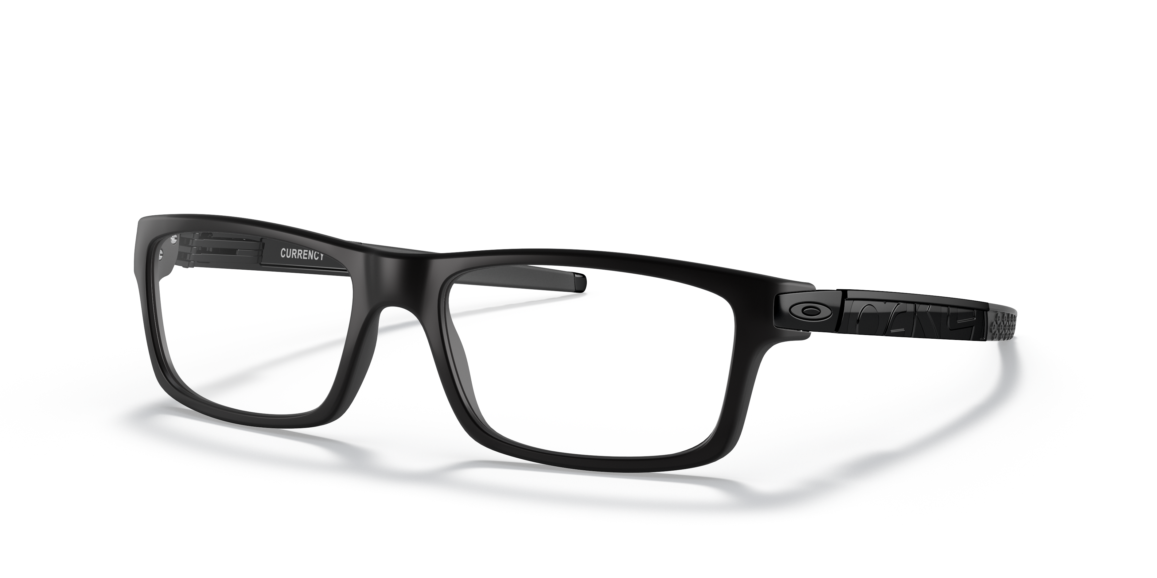Oakley OX8026 Currency Men's Rectangle Eyeglass Frames - Satin Black Frame