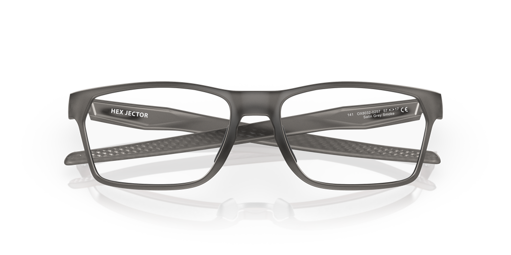 Oakley OX8032 Hex Jector Men's Rectangle Eyeglass Frames - Satin Grey Smoke Frame