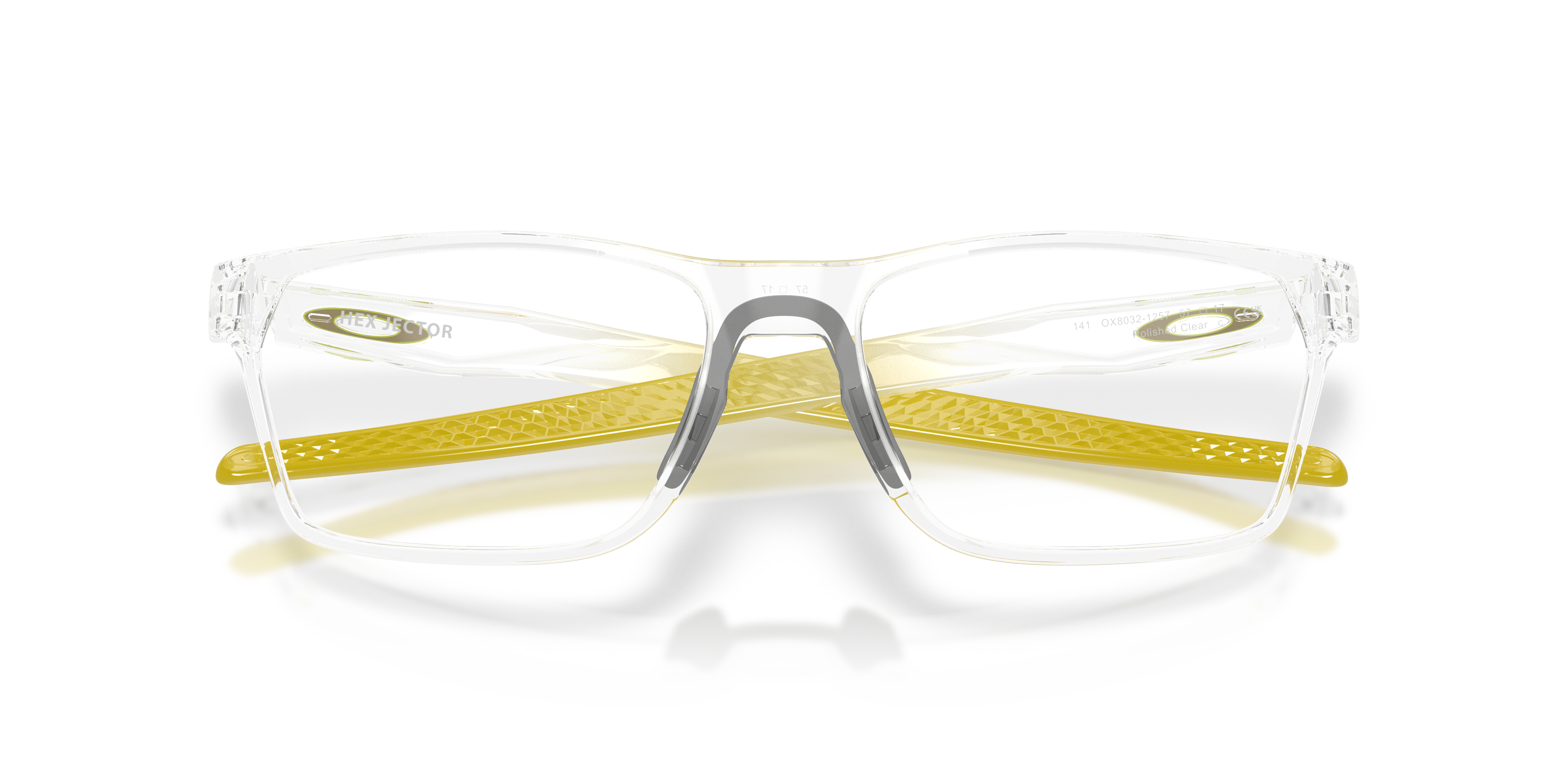 Oakley OX8032 Hex Jector Limitless Collection Men's Rectangle Eyeglass Frames - Polished Clear