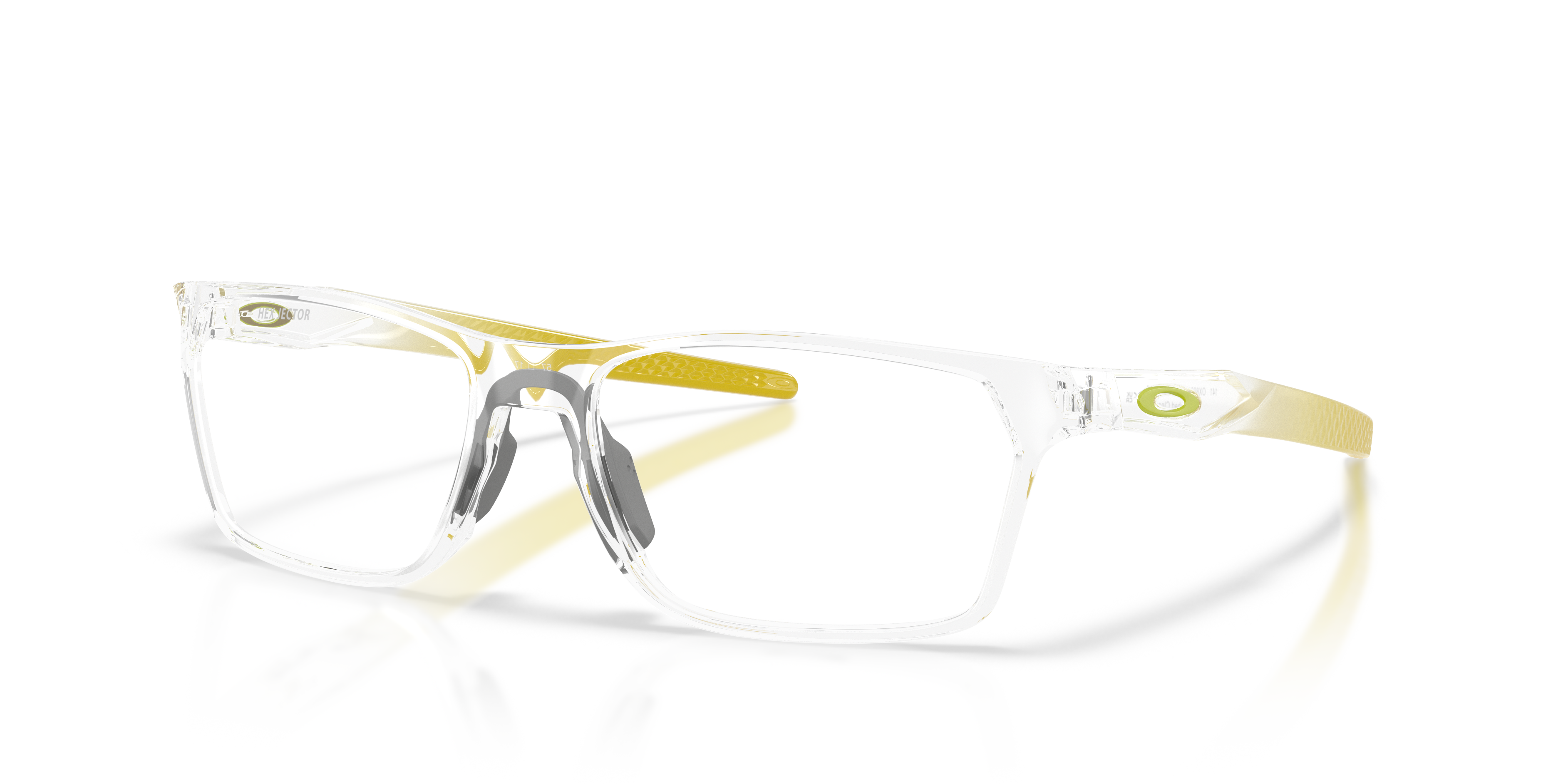 Oakley OX8032 Hex Jector Limitless Collection Men's Rectangle Eyeglass Frames - Polished Clear