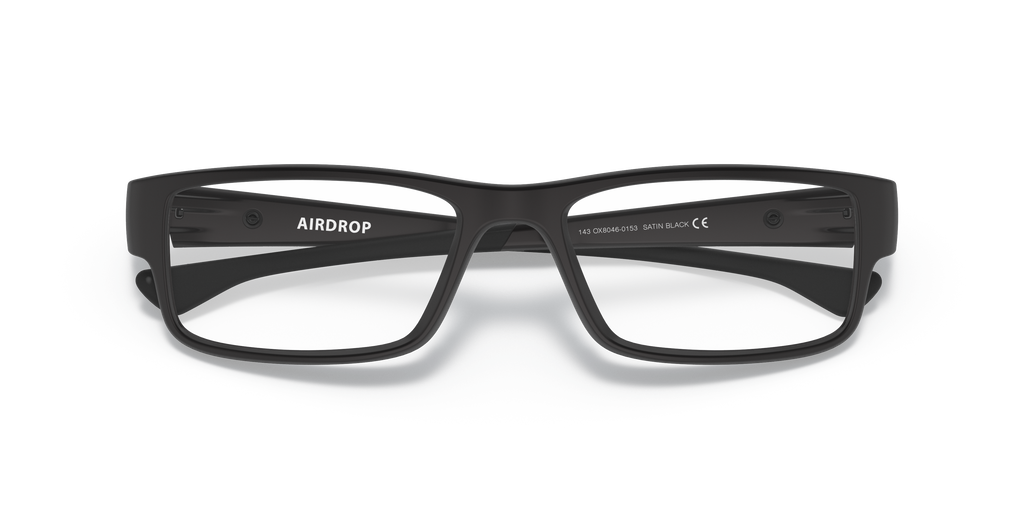 Oakley OX8046 Airdrop Men's Rectangle Eyeglass Frames - Satin Black Frame