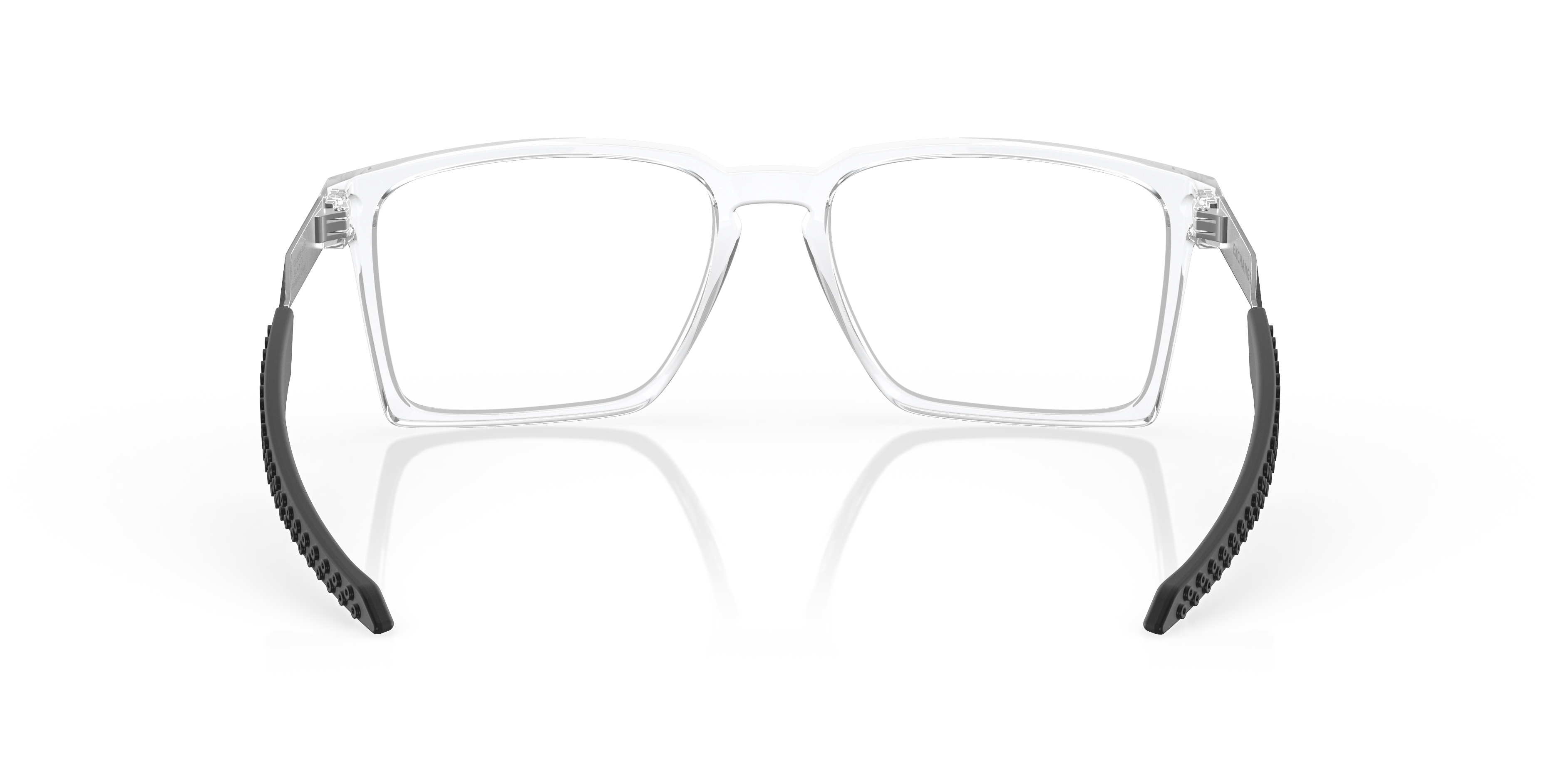 Oakley OX8055 Exchange Men's Rectangle Eyeglass Frames - Polished Clear Frame