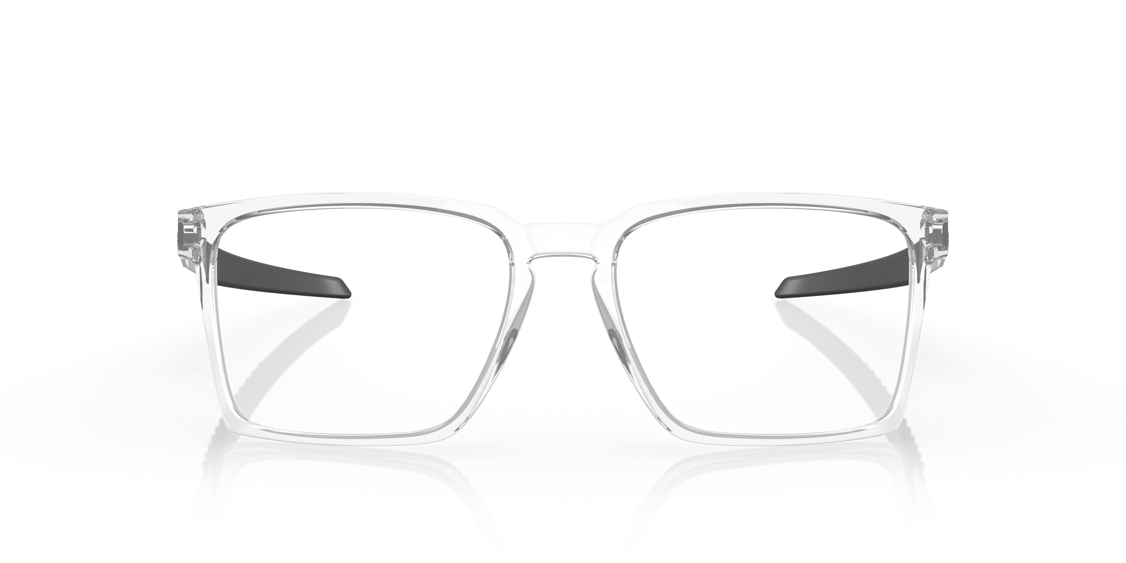 Oakley OX8055 Exchange Men's Rectangle Eyeglass Frames - Polished Clear Frame