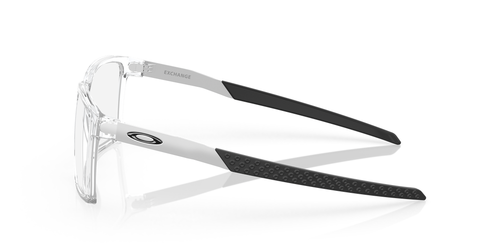 Oakley OX8055 Exchange Men's Rectangle Eyeglass Frames - Polished Clear Frame