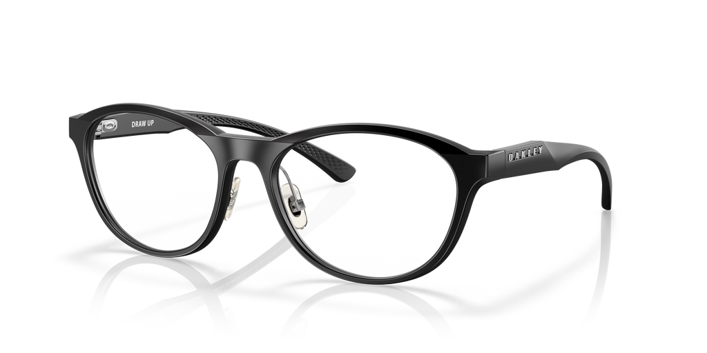 Oakley OX8057 Draw Up Women's Round Eyeglass Frames - Satin Black Frame