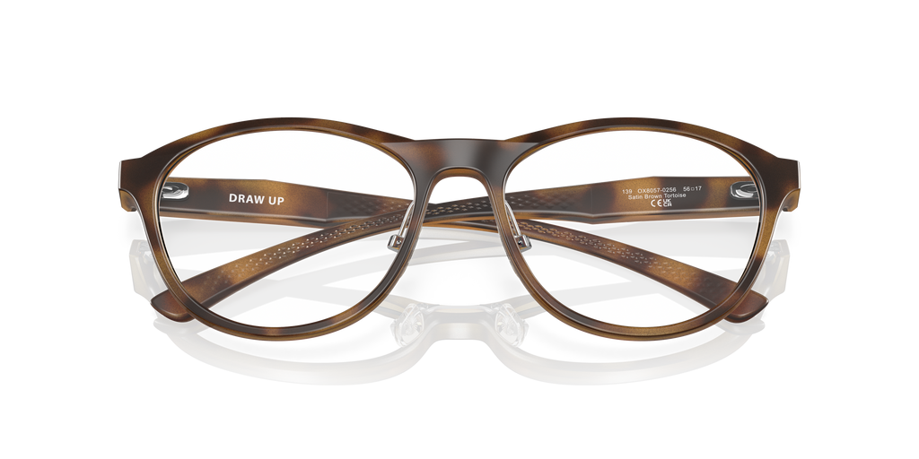Oakley OX8057 Draw Up Women's Round Eyeglass Frames - Polished Trans Jade Frame