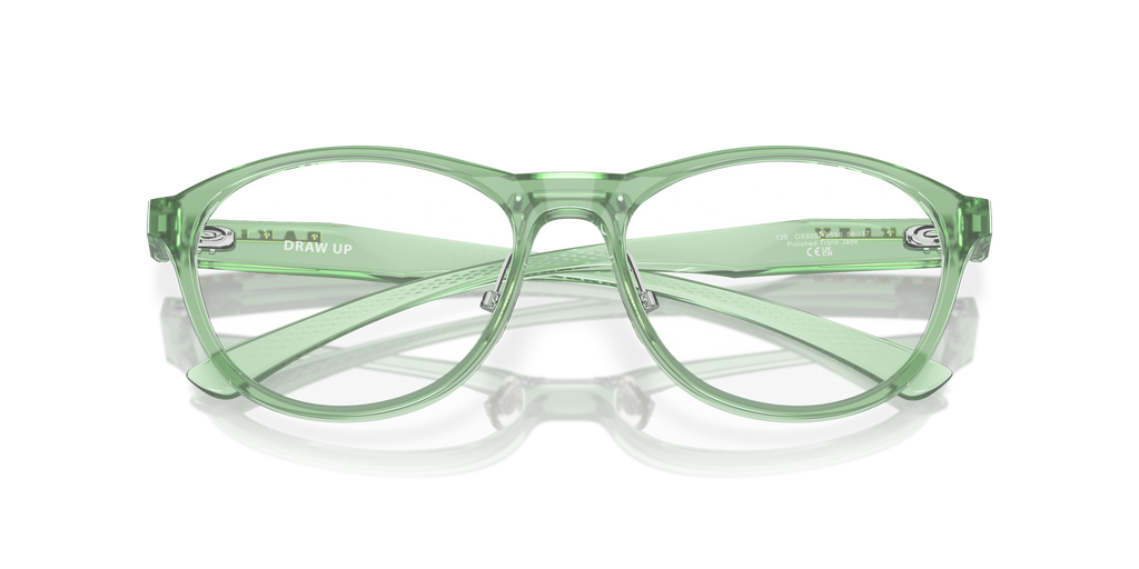 Oakley OX8057 Draw Up Women's Round Eyeglass Frames - Matte Dark Stonewash Frame