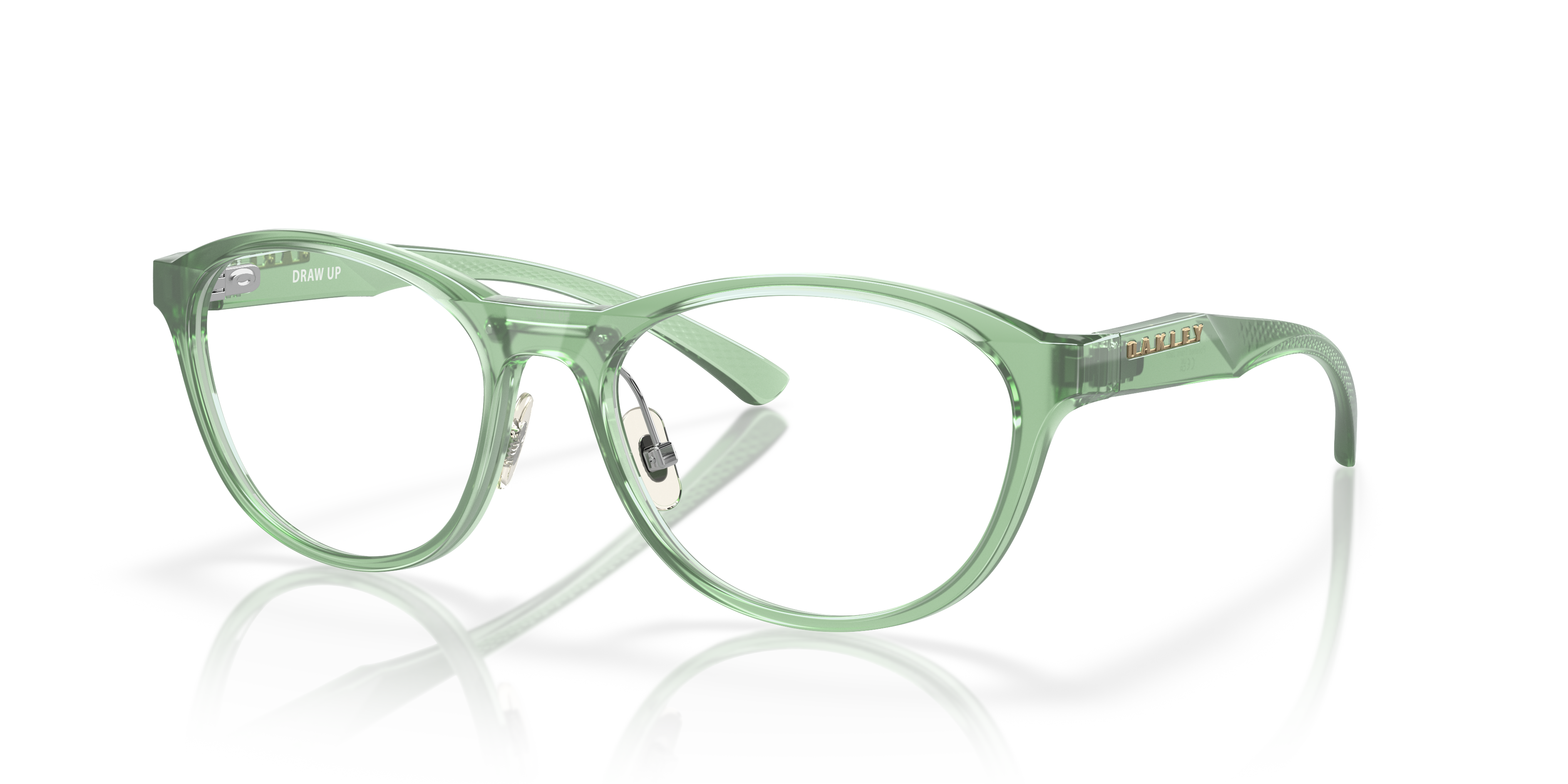 Oakley OX8057 Draw Up Women's Round Eyeglass Frames - Matte Dark Stonewash Frame