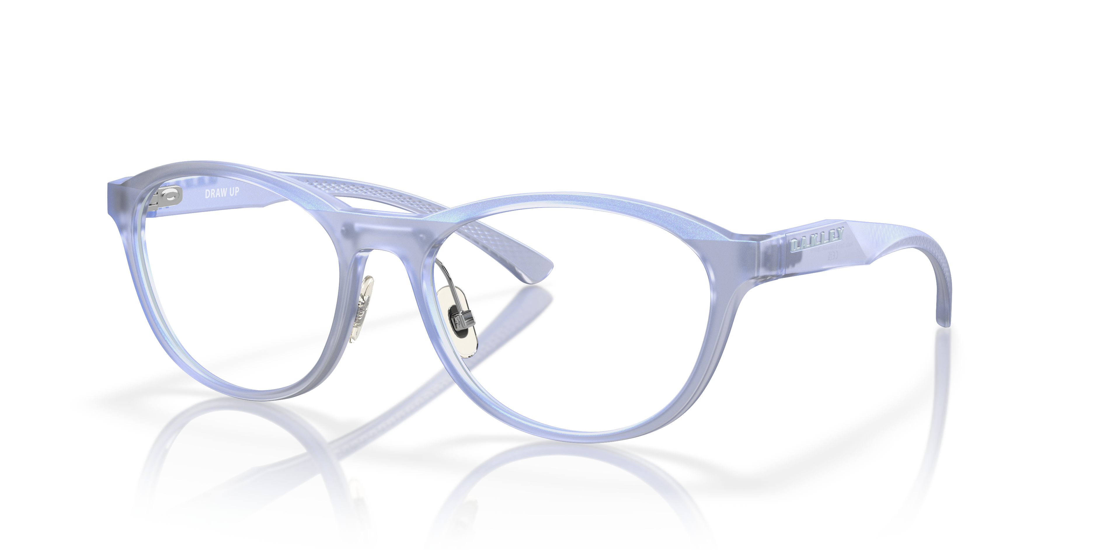 Oakley OX8057 Draw Up Women's Round Eyeglass Frames - Polished Trans Jade Frame