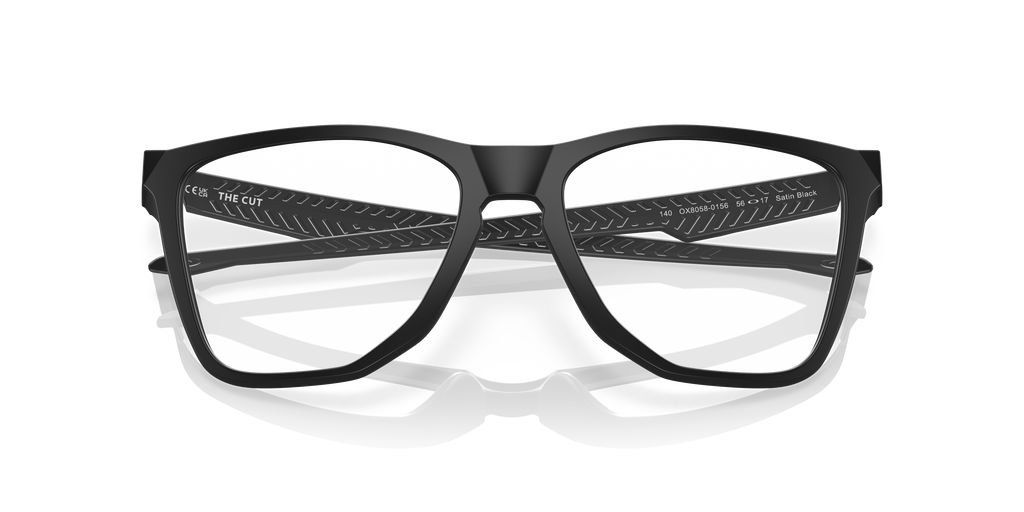 Oakley OX8058 The Cut Men's Square Eyeglass Frames - Polished Trans Jade Frame
