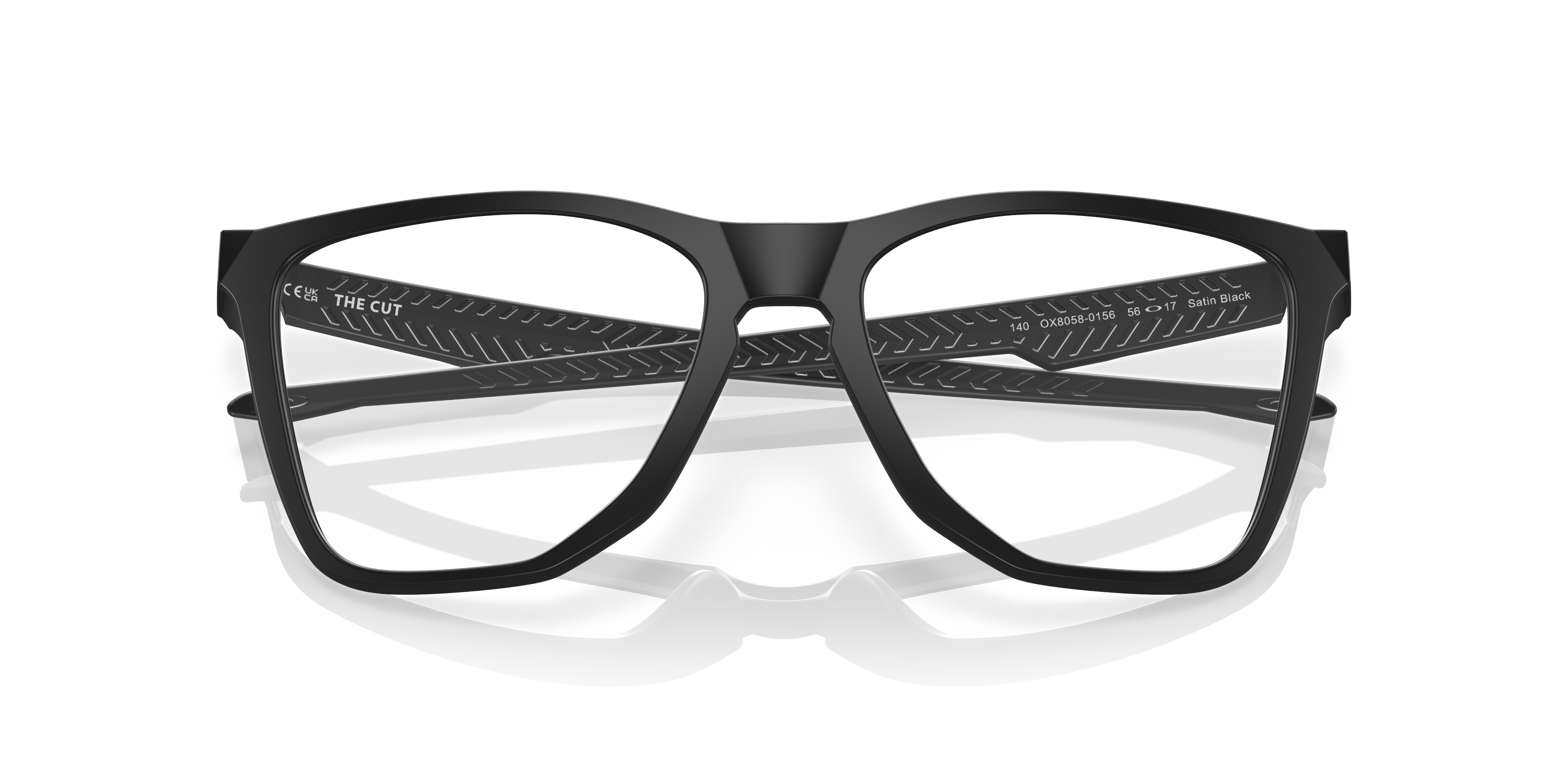 Oakley OX8058 The Cut Men's Square Eyeglass Frames - Polished Trans Jade Frame