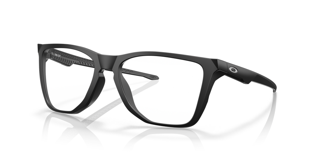 Oakley OX8058 The Cut Men's Square Eyeglass Frames - Satin Black Frame
