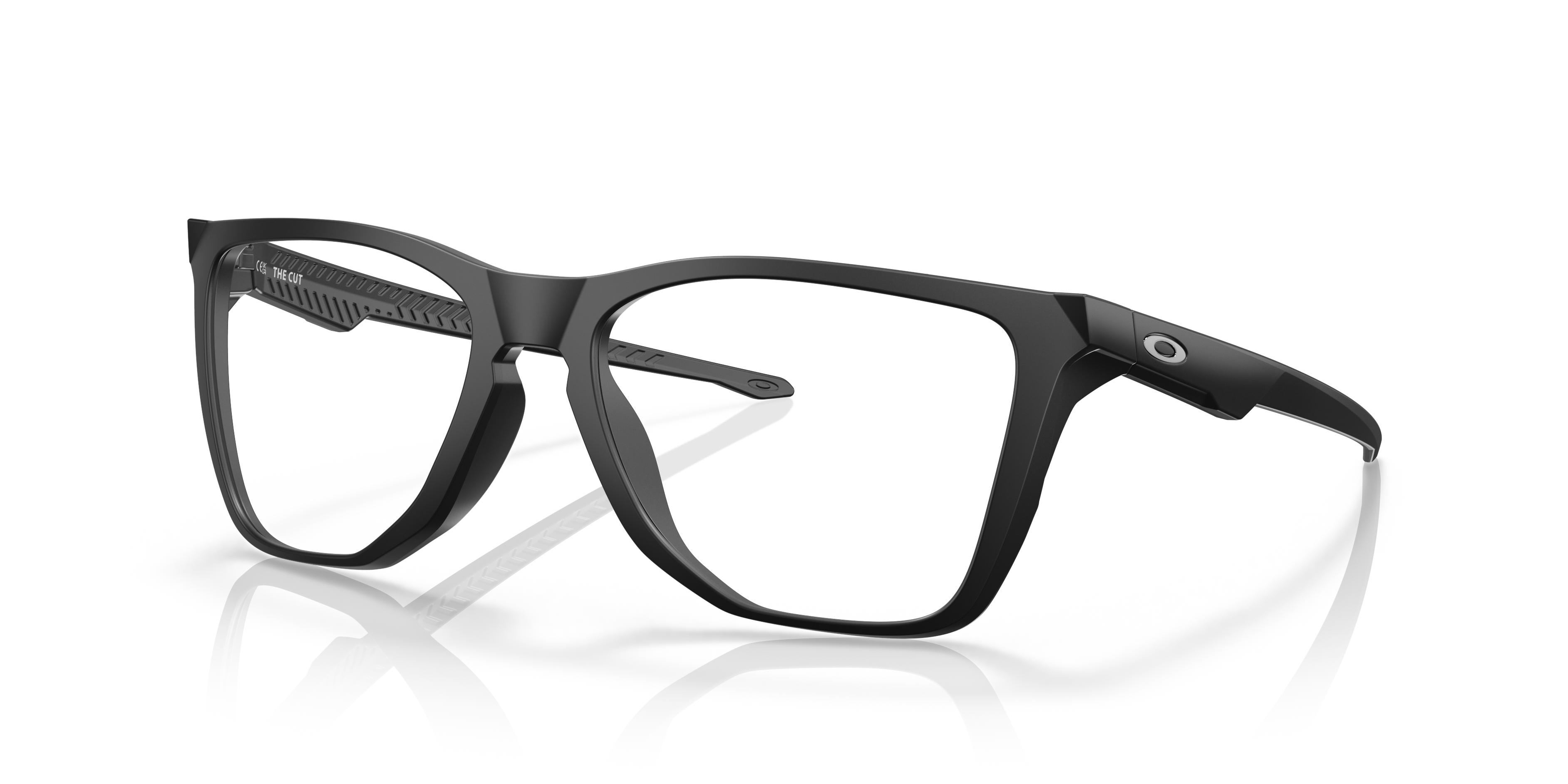 Oakley OX8058 The Cut Men's Square Eyeglass Frames - Satin Black Frame