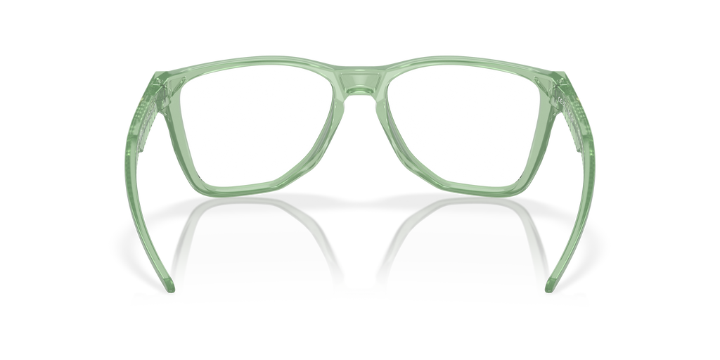 Oakley OX8058 The Cut Men's Square Eyeglass Frames - Polished Trans Jade Frame