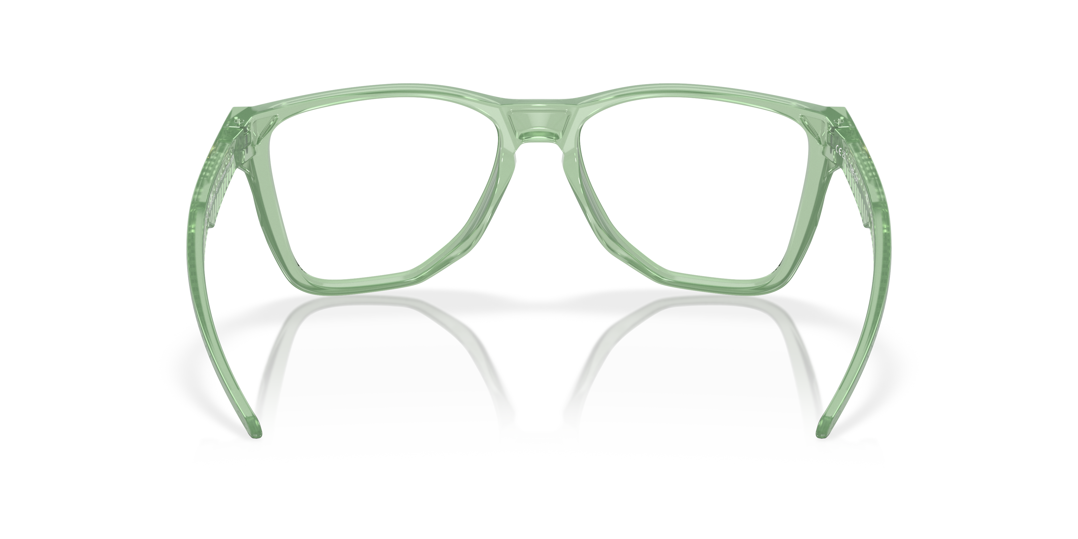 Oakley OX8058 The Cut Men's Square Eyeglass Frames - Polished Trans Jade Frame