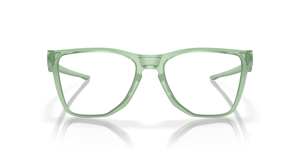 Oakley OX8058 The Cut Men's Square Eyeglass Frames - Polished Trans Stonewash Frame