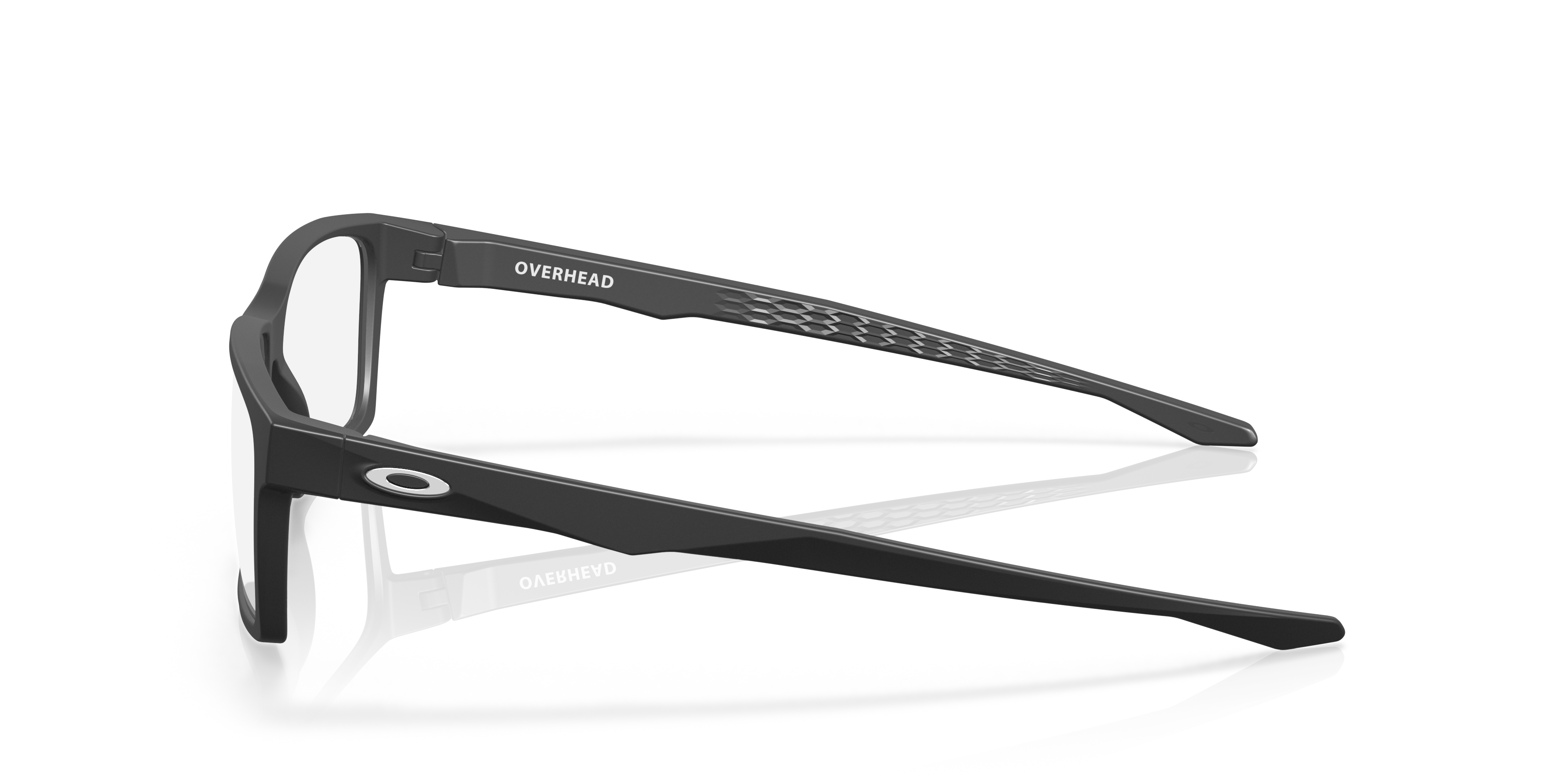 Oakley OX8060 Overhead Men's Rectangle Eyeglass Frames - Satin Black Frame