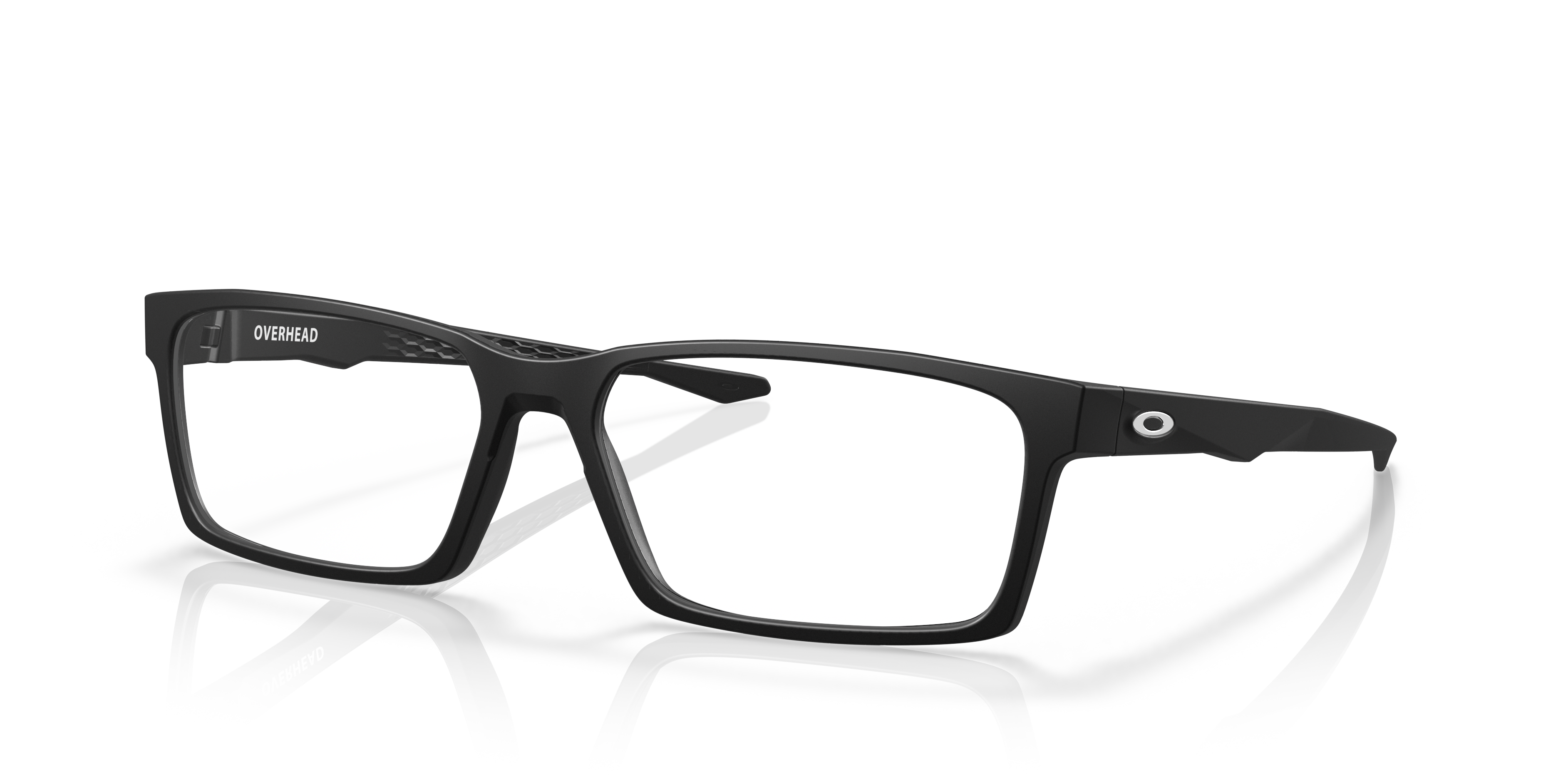 Oakley OX8060 Overhead Men's Rectangle Eyeglass Frames - Satin Black Frame