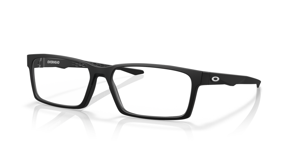 Oakley OX8060 Overhead Men's Rectangle Eyeglass Frames - Satin Black Frame