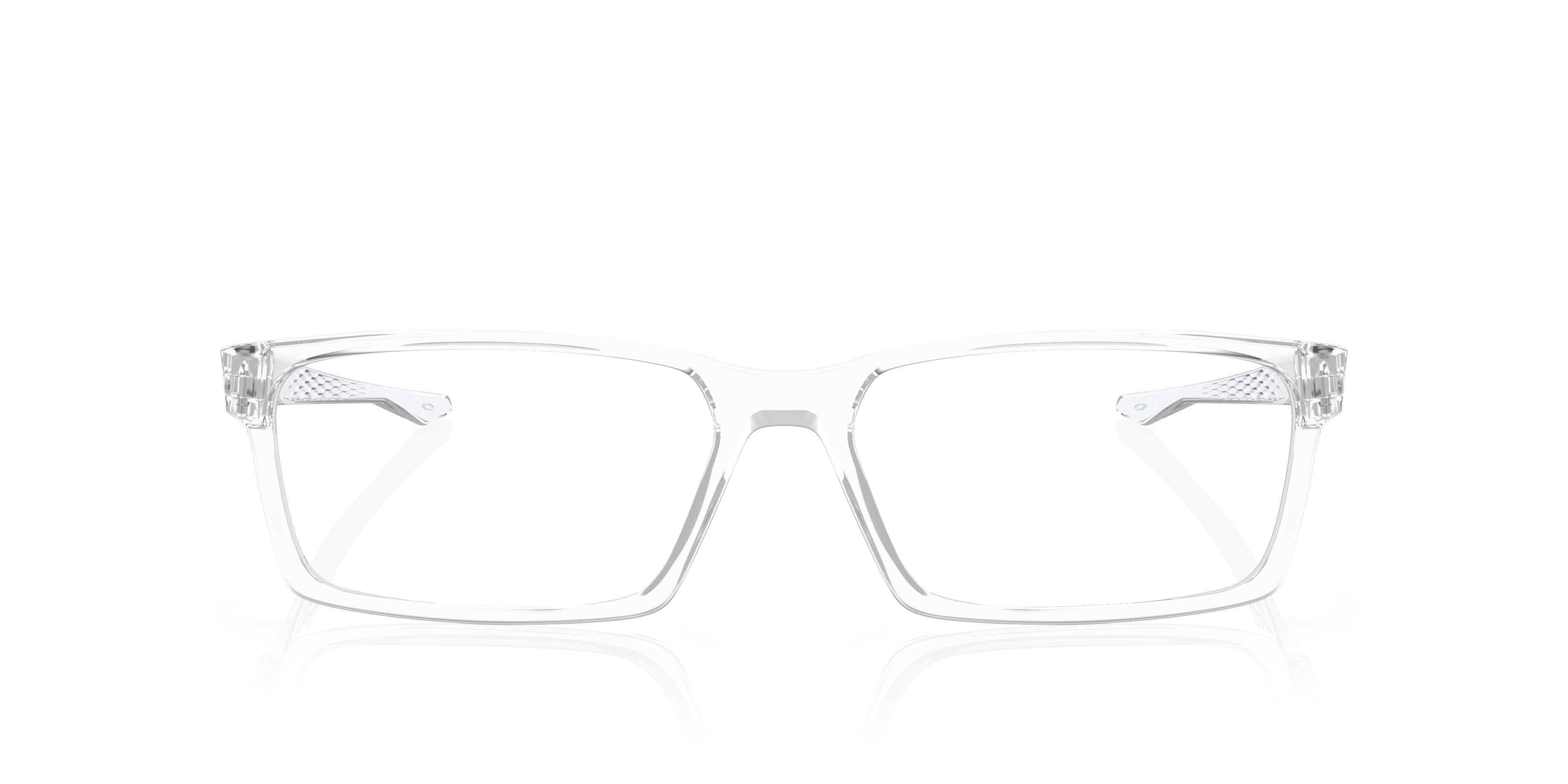 Oakley OX8060 Overhead Men's Rectangle Eyeglass Frames - Polished Clear Frame