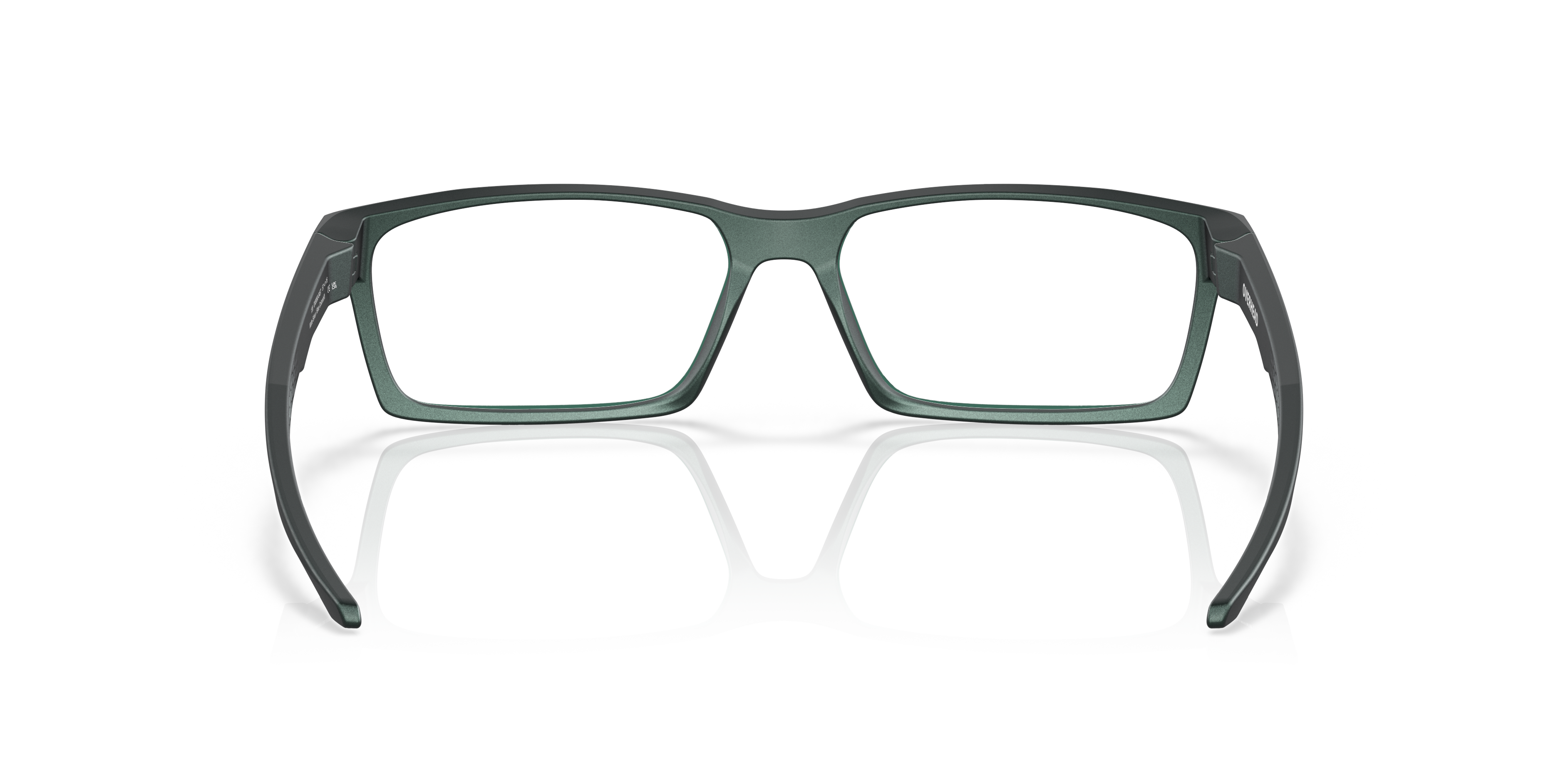 Oakley OX8060 Overhead Men's Rectangle Eyeglass Frames - Polished Trans Jade Frame