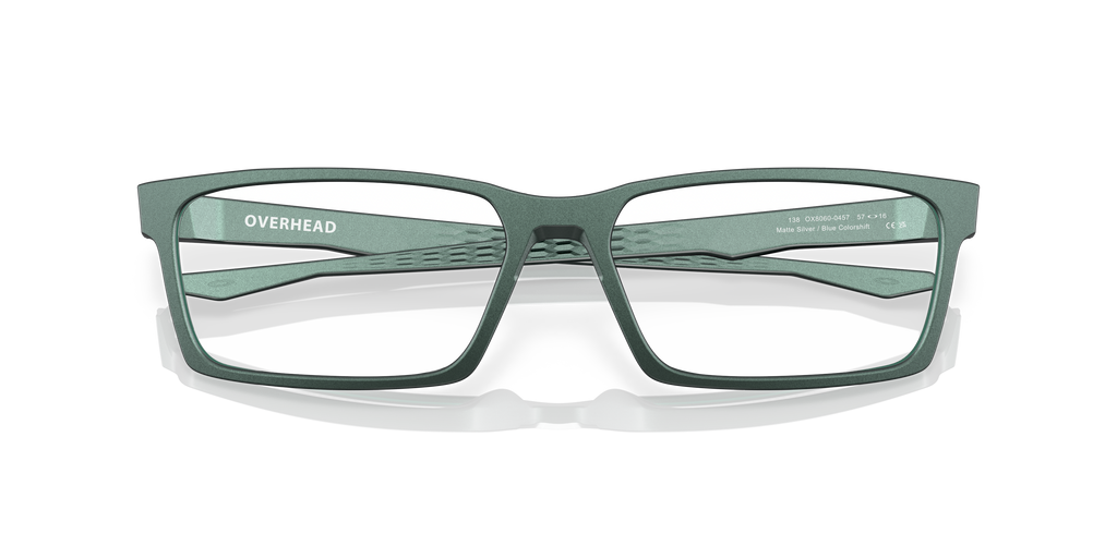 Oakley OX8060 Overhead Men's Rectangle Eyeglass Frames - Matte Dark Silver Frame