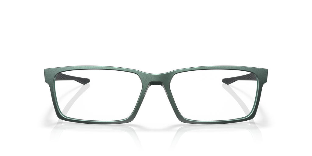 Oakley OX8060 Overhead Men's Rectangle Eyeglass Frames - Polished Clear Frame