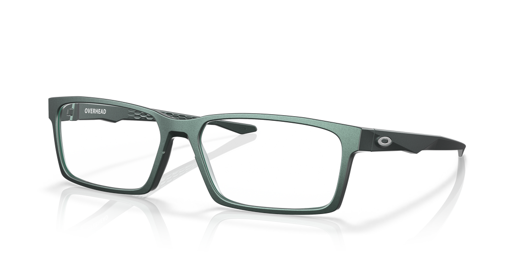 Oakley OX8060 Overhead Men's Rectangle Eyeglass Frames - Matte Dark Silver Frame