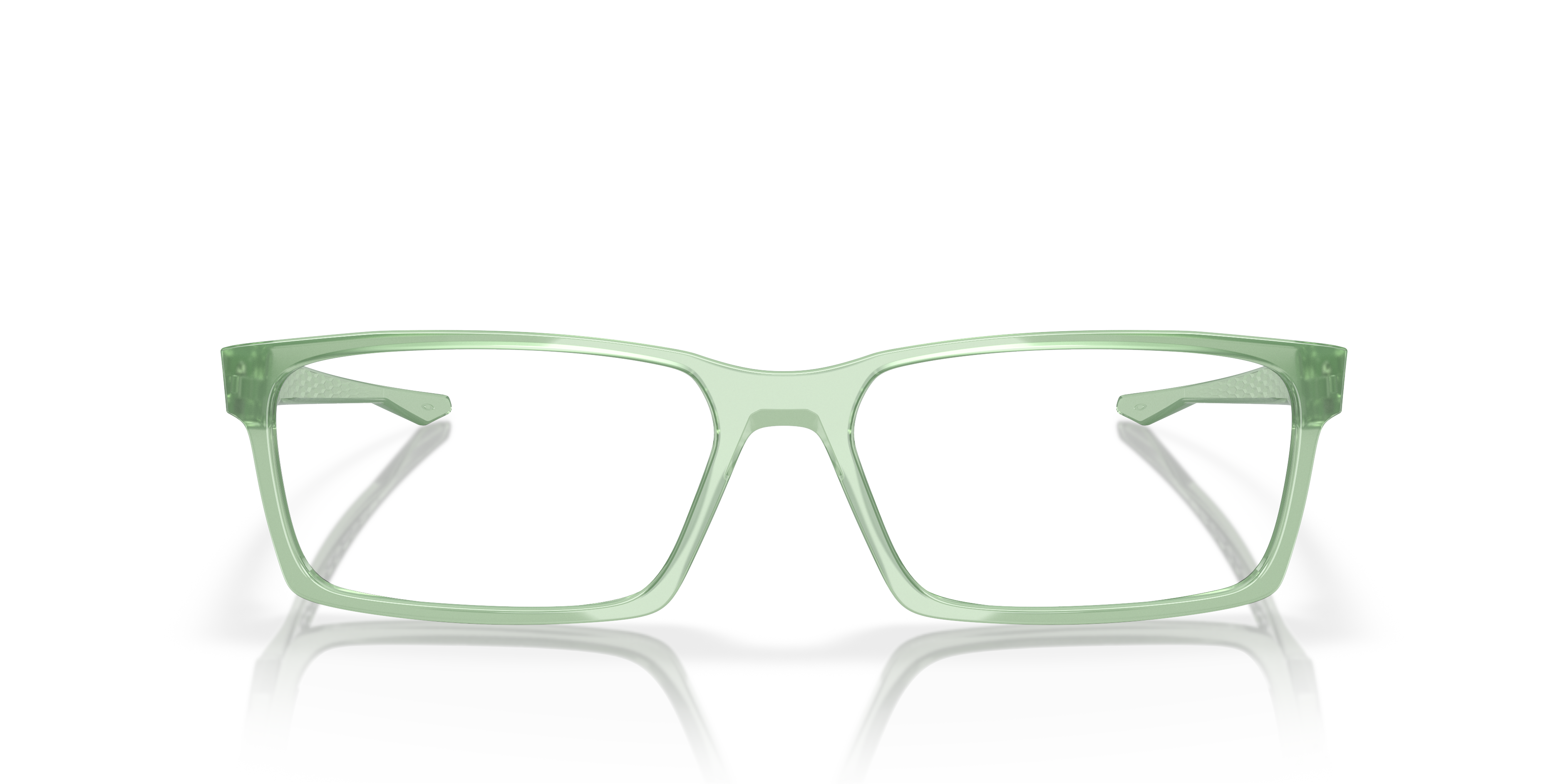 Oakley OX8060 Overhead Men's Rectangle Eyeglass Frames - Polished Clear Frame