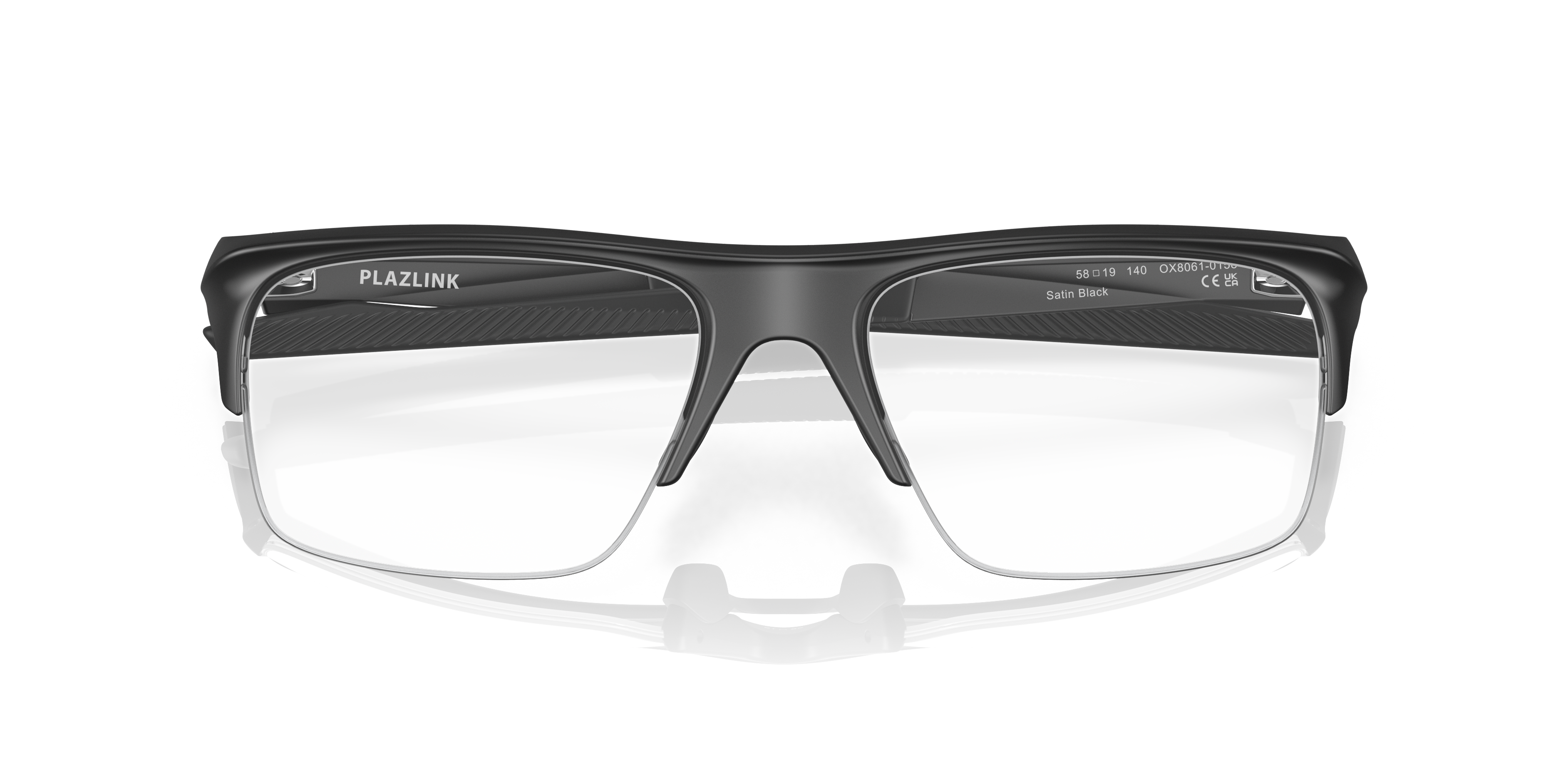 Oakley OX8061 Plazlink Men's Rectangle Eyeglass Frames - Grey Shadow Frame