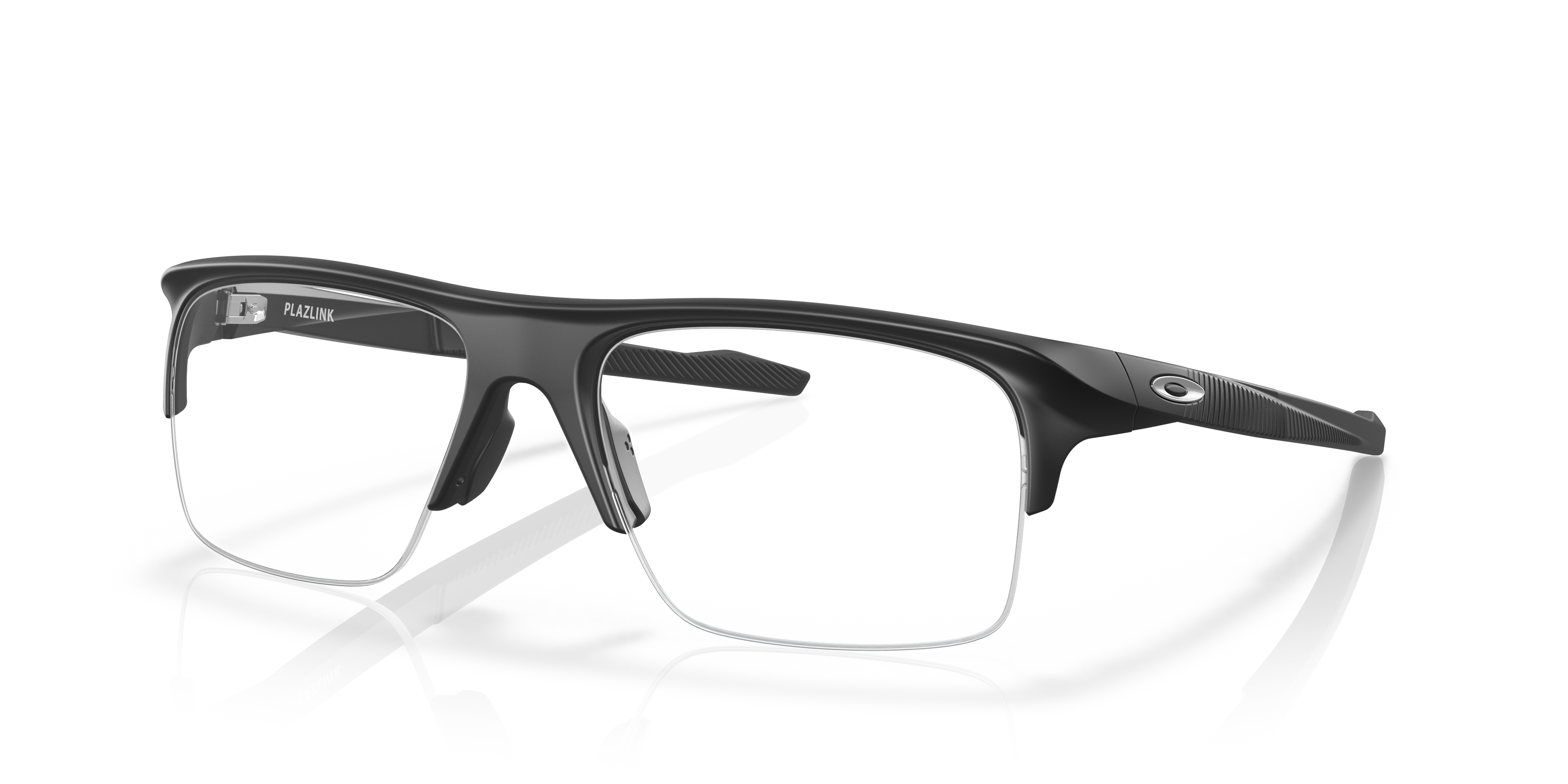 Oakley OX8061 Plazlink Men's Rectangle Eyeglass Frames - Satin Black Frame