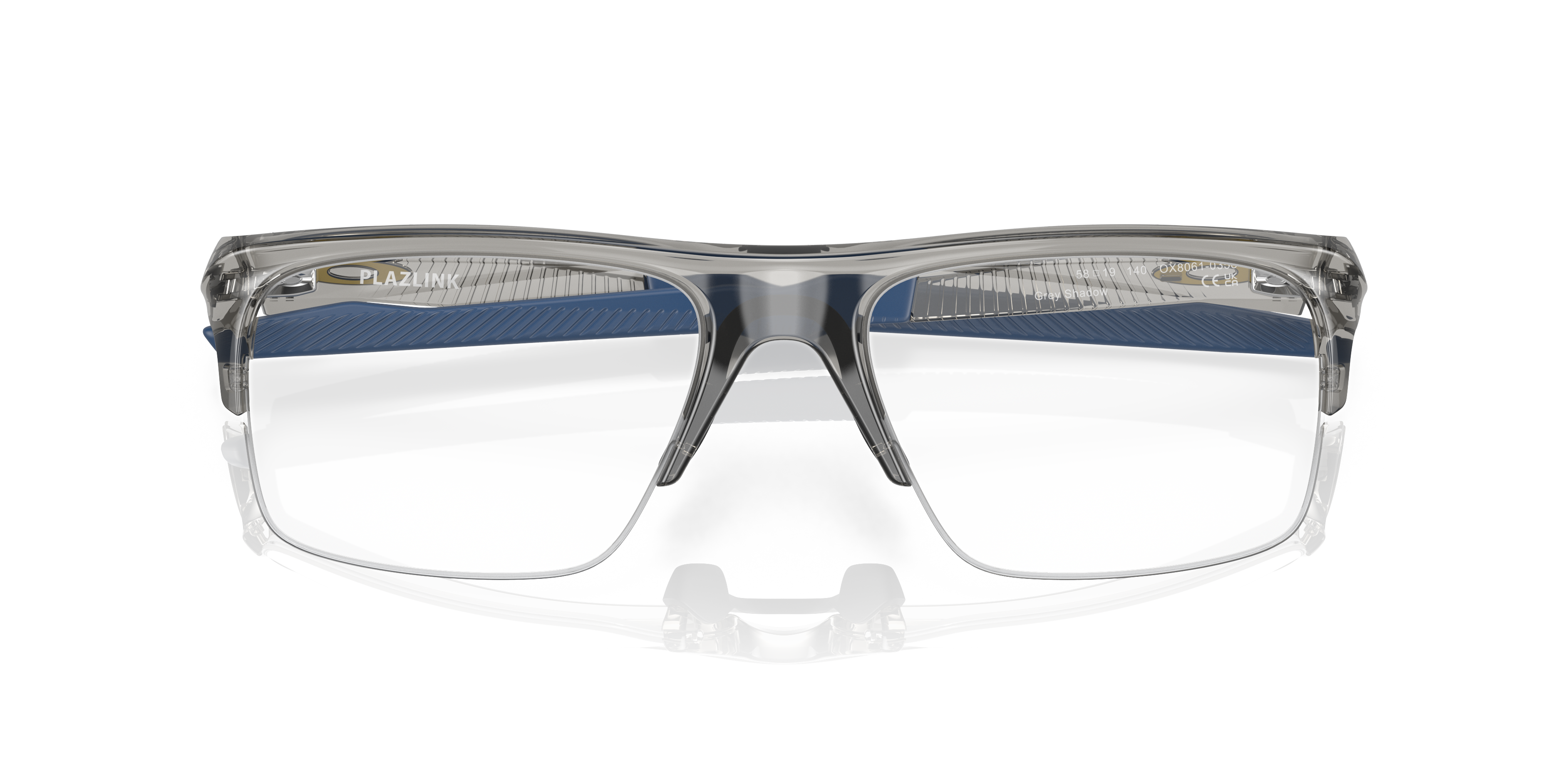 Oakley OX8061 Plazlink Men's Rectangle Eyeglass Frames - Satin Black Frame