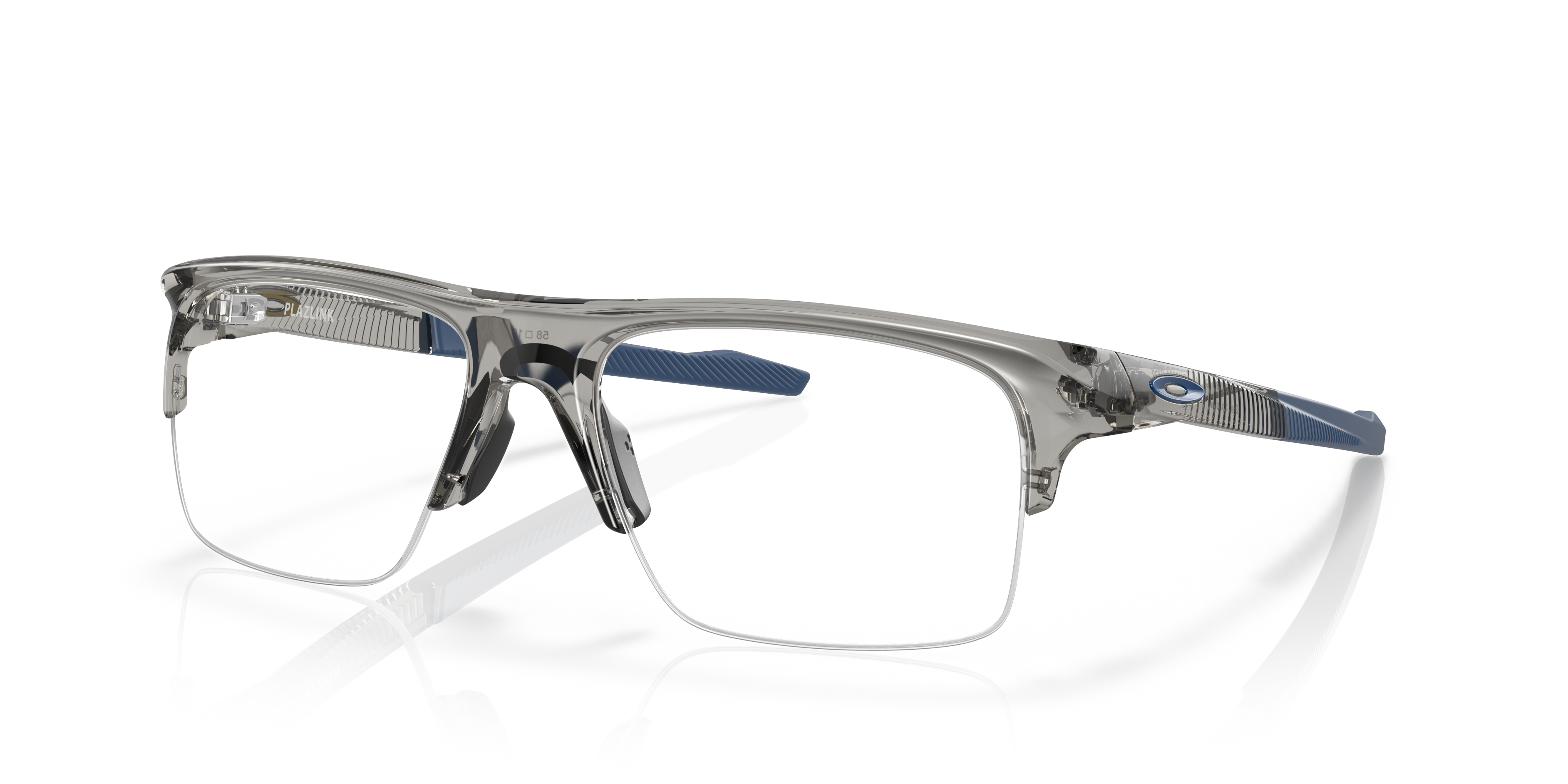 Oakley OX8061 Plazlink Men's Rectangle Eyeglass Frames - Grey Shadow Frame