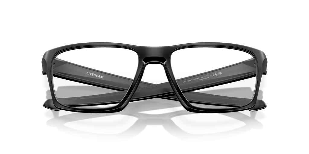Oakley OX8140 Litebeam Men's Square Eyeglass Frames - Satin Black Frame