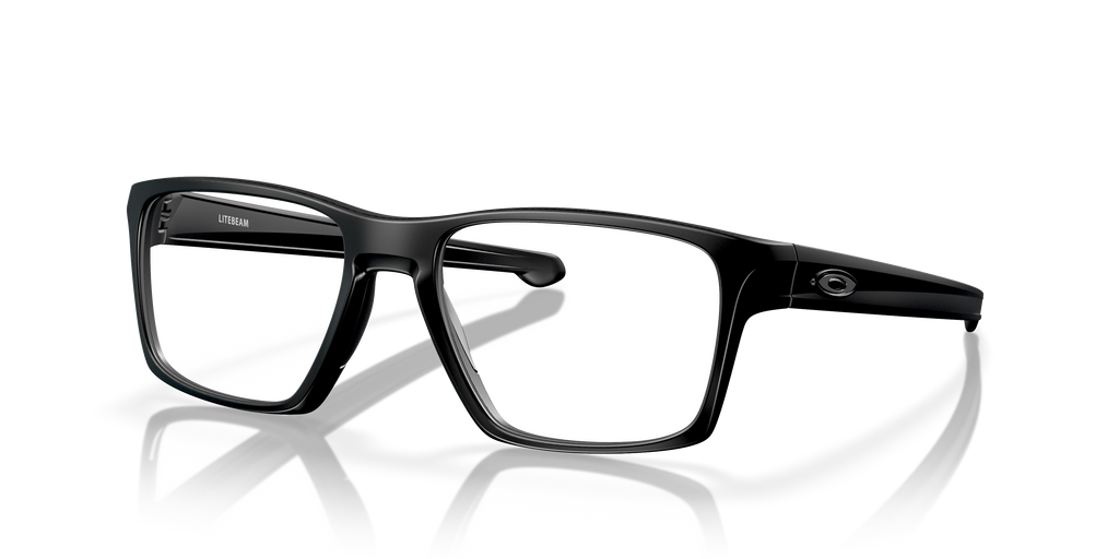 Oakley OX8140 Litebeam Men's Square Eyeglass Frames - Satin Black Frame