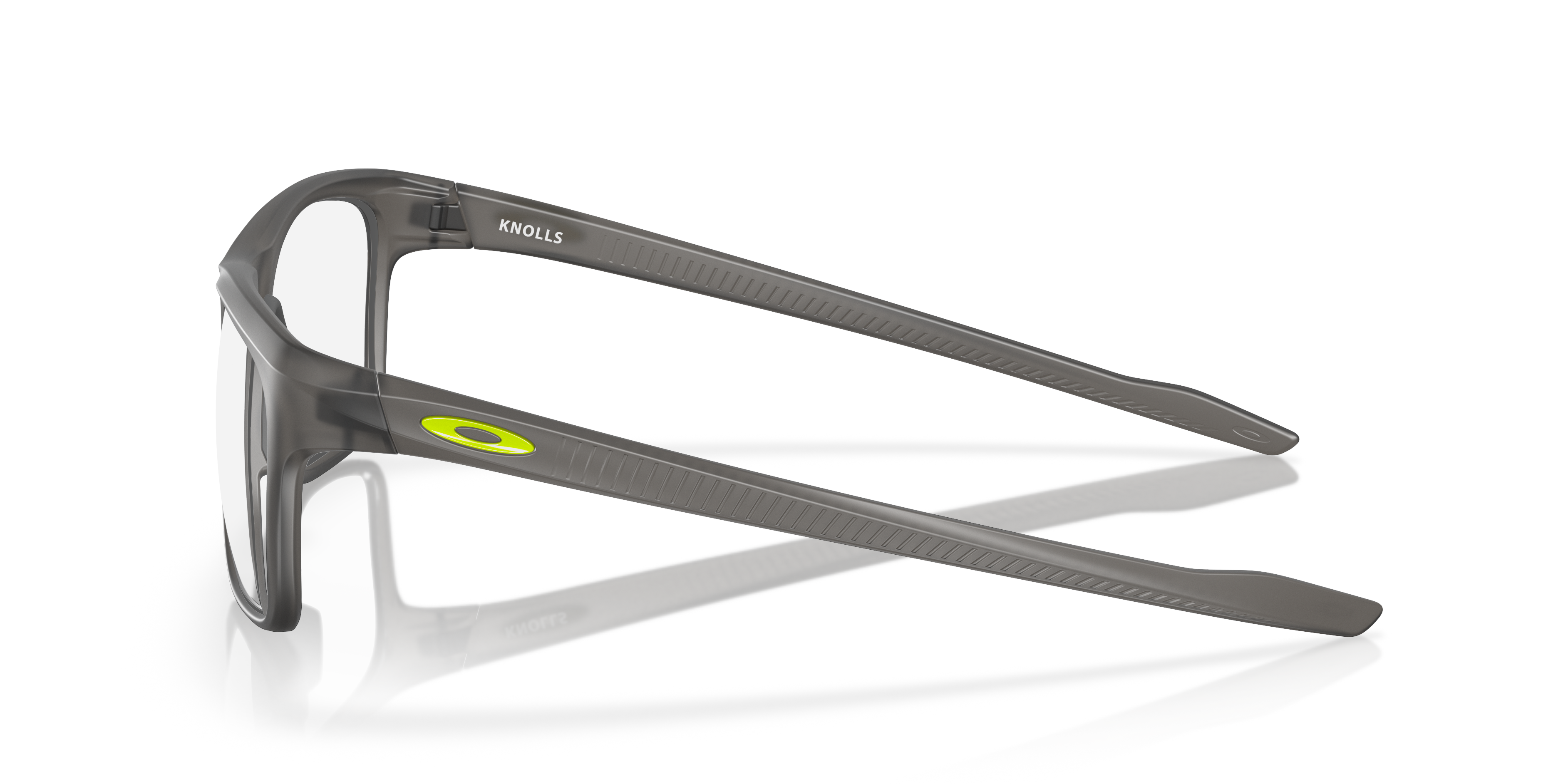 Oakley OX8144 Knolls Men's Rectangle Eyeglass Frames - Satin Grey Smoke Frame