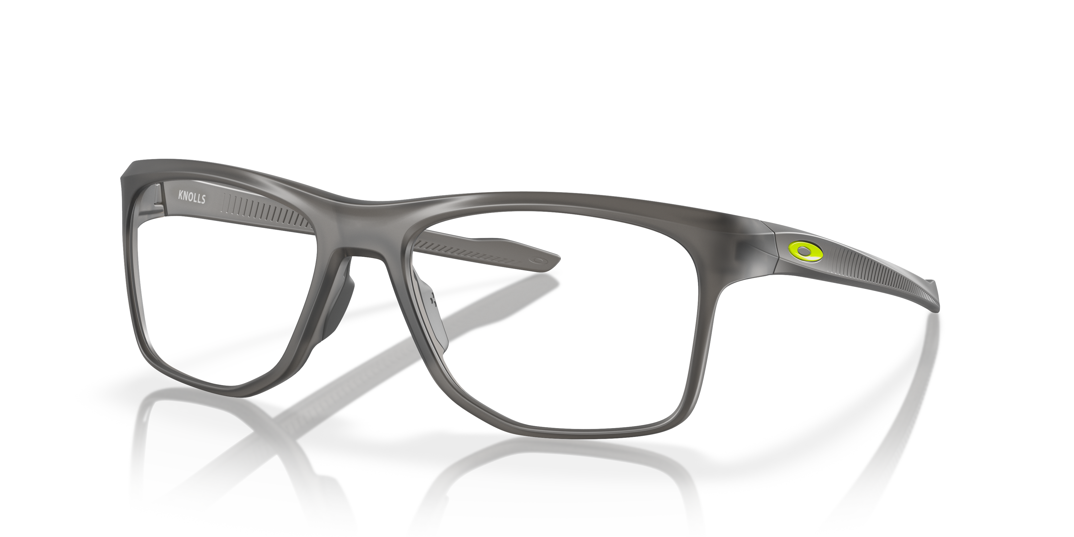 Oakley OX8144 Knolls Men's Rectangle Eyeglass Frames - Satin Grey Smoke Frame