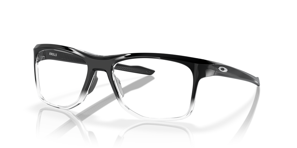 Oakley OX8144 Knolls Men's Rectangle Eyeglass Frames - Polished Black Fade Frame