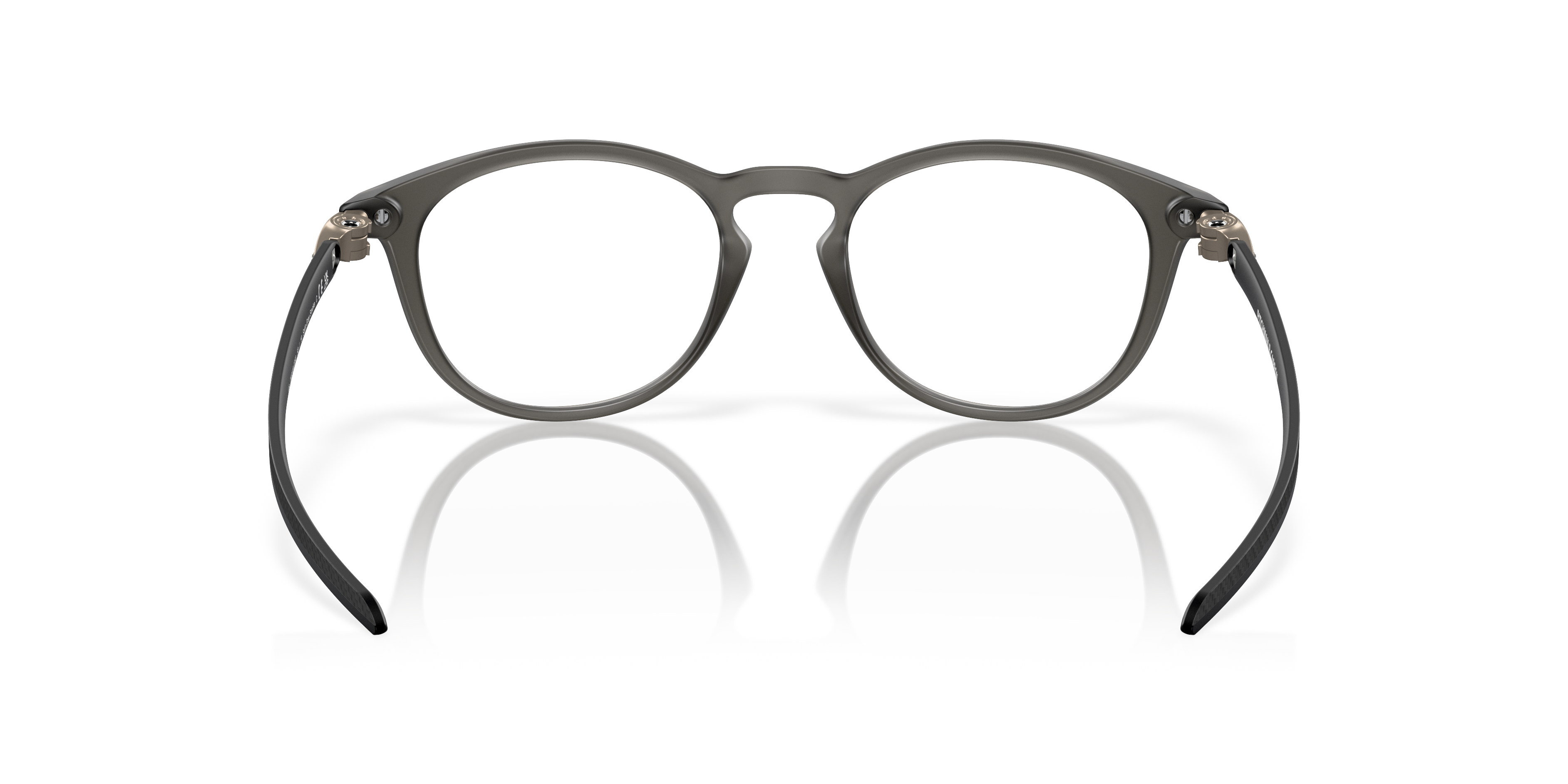 Oakley OX8149 Pitchman R Carbon Men's Round Eyeglass Frames - Polished Clear Frame