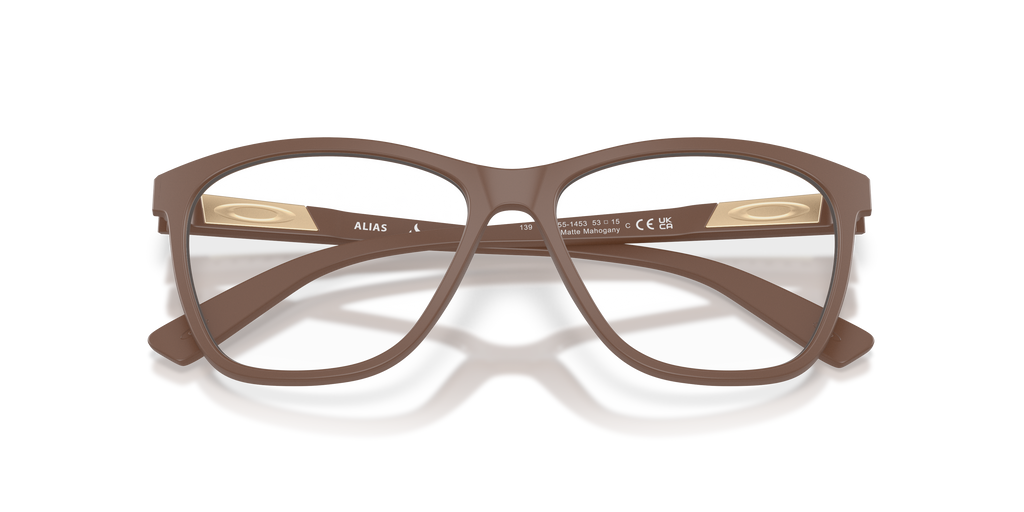 Oakley OX8155 Alias Women's Round Eyeglass Frames - Mahogany Frame