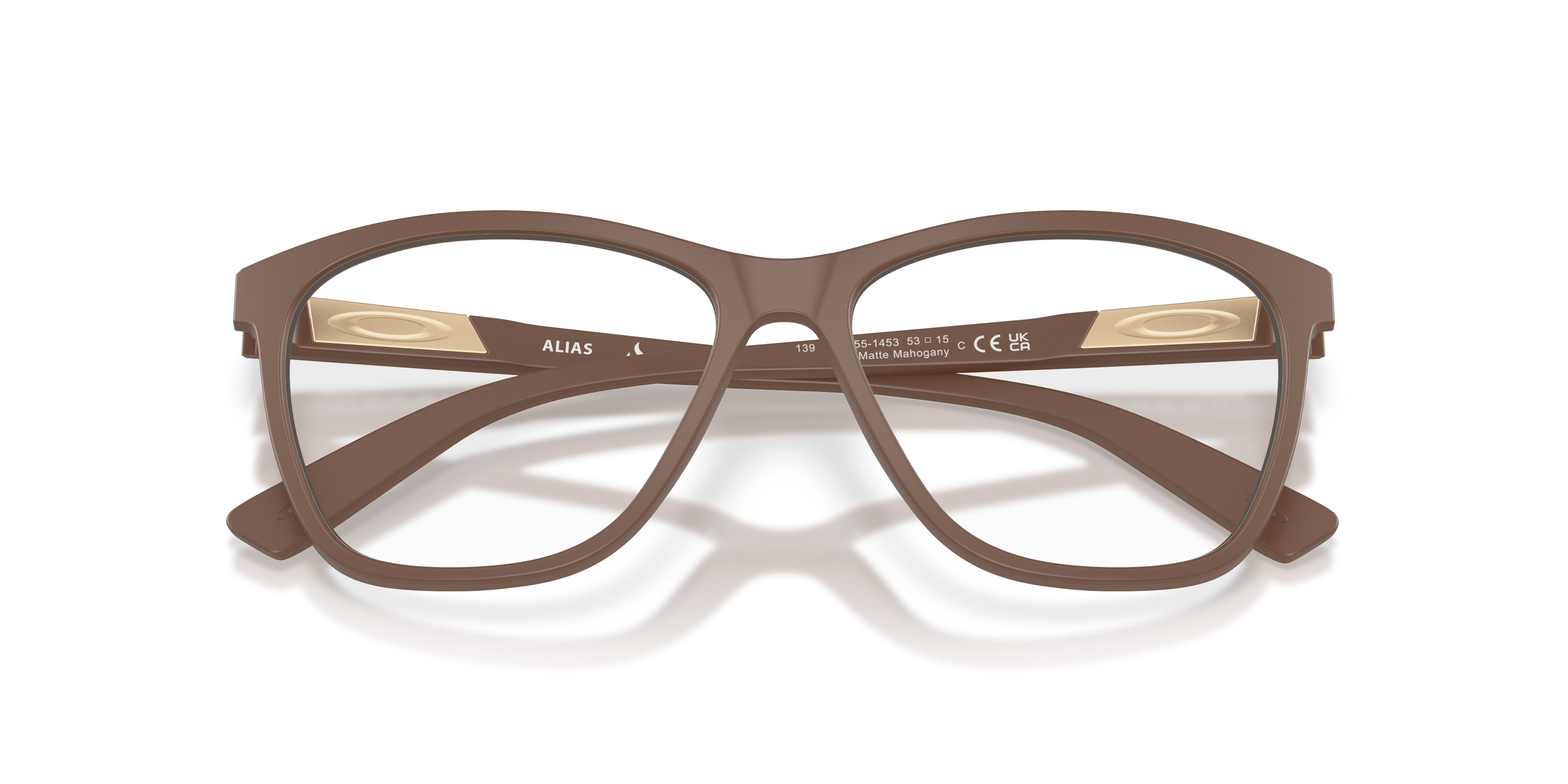 Oakley OX8155 Alias Women's Round Eyeglass Frames - Mahogany Frame
